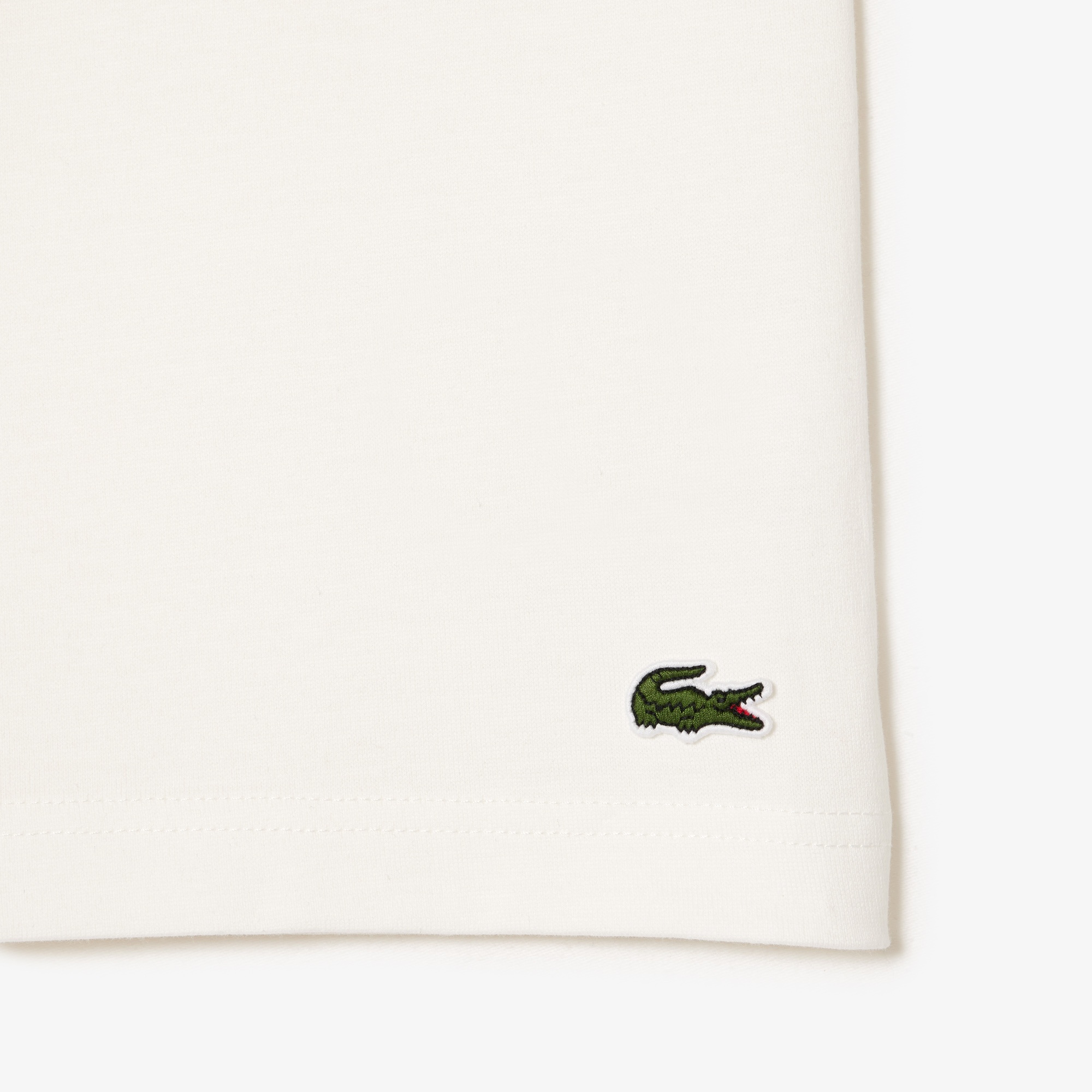 Lacoste Unisex Relaxed Fit Bisiklet Yaka Baskılı Beyaz T-Shirt