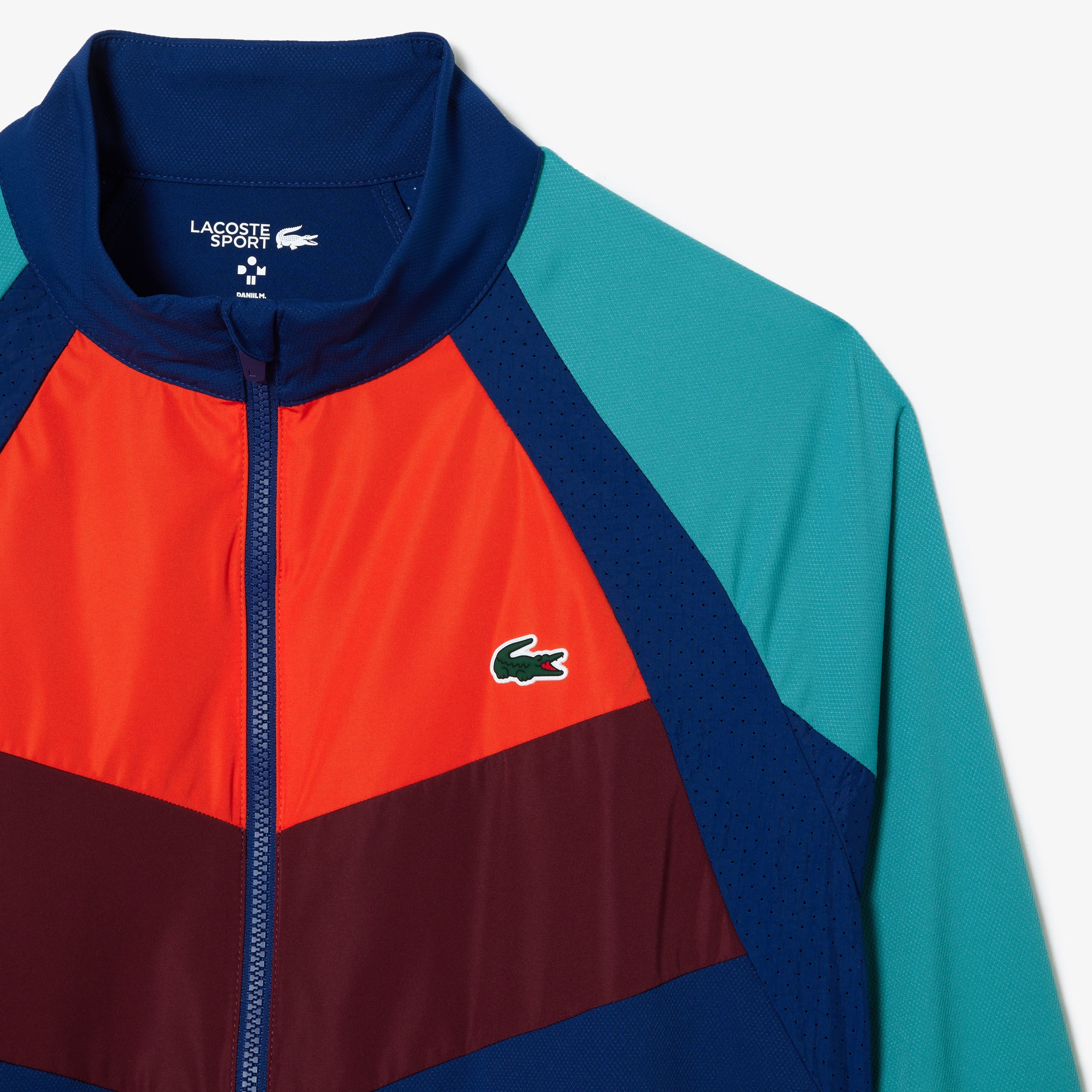 Lacoste SPORT Erkek Regular Fit Uzun Kollu Renk Bloklu Mavi Eşofman Takımı