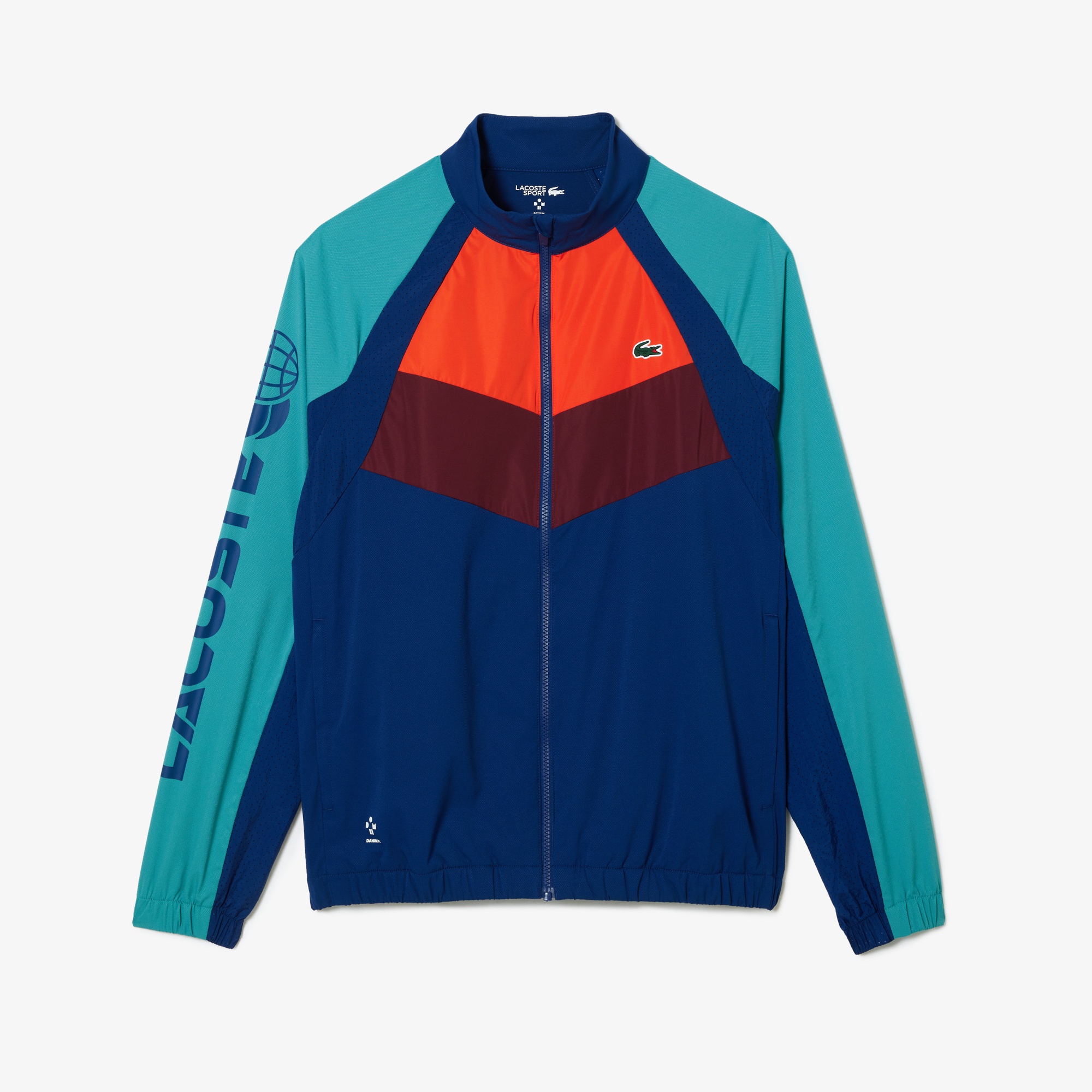 Lacoste SPORT Erkek Regular Fit Uzun Kollu Renk Bloklu Mavi Eşofman Takımı