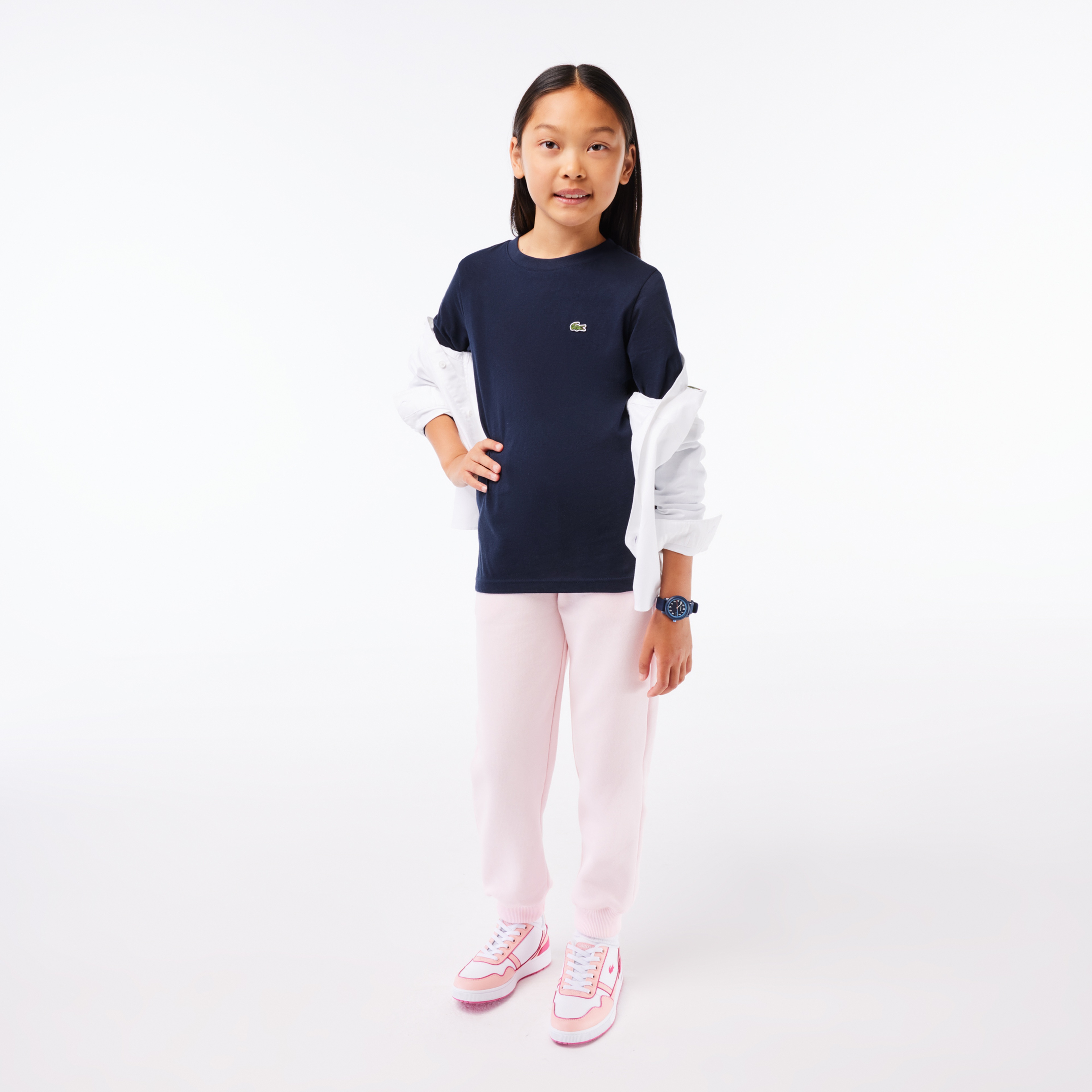 Çocuk Uzun Kollu Bisiklet Yaka Lacivert T-Shirt