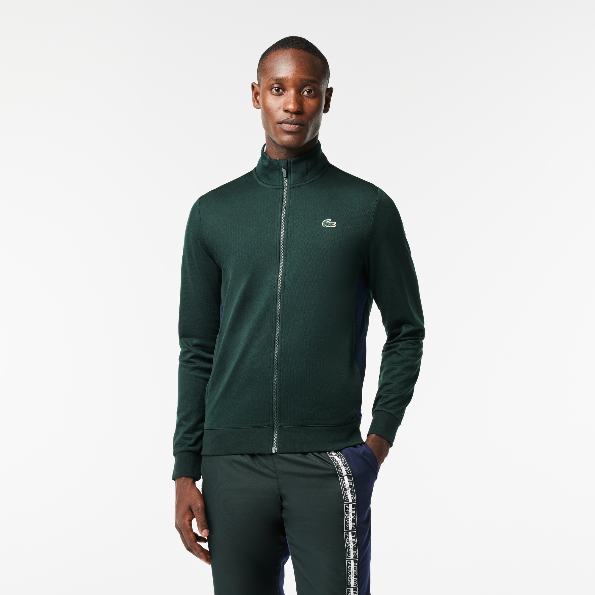 Lacoste SPORT Erkek Classic Fit Fermuarlı Yeşil Sweatshirt