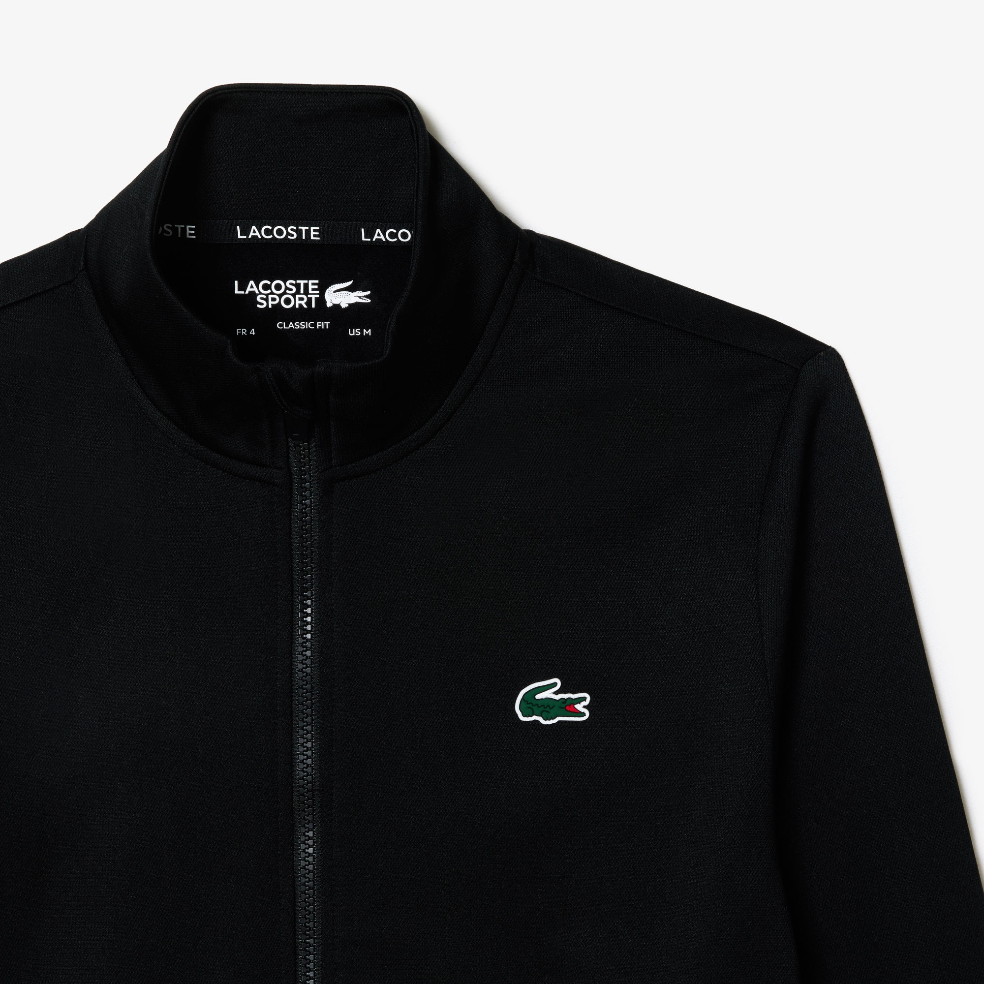 Lacoste SPORT Erkek Classic Fit Fermuarlı Siyah Sweatshirt