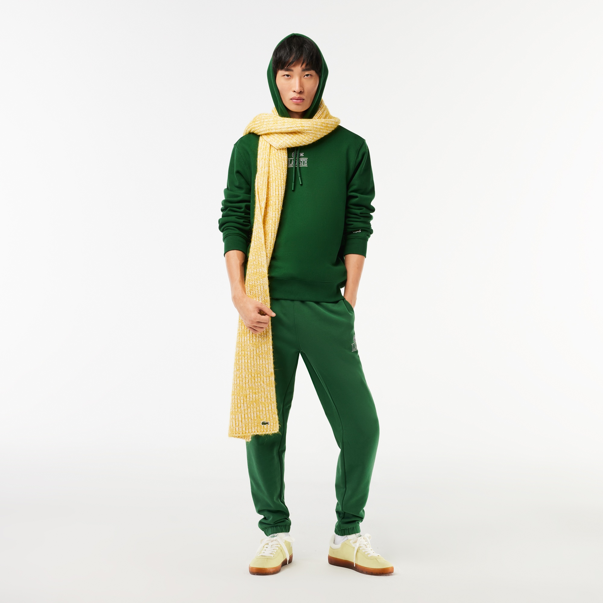 Lacoste Erkek Classic Fit Kapüşonlu Yeşil Sweatshirt