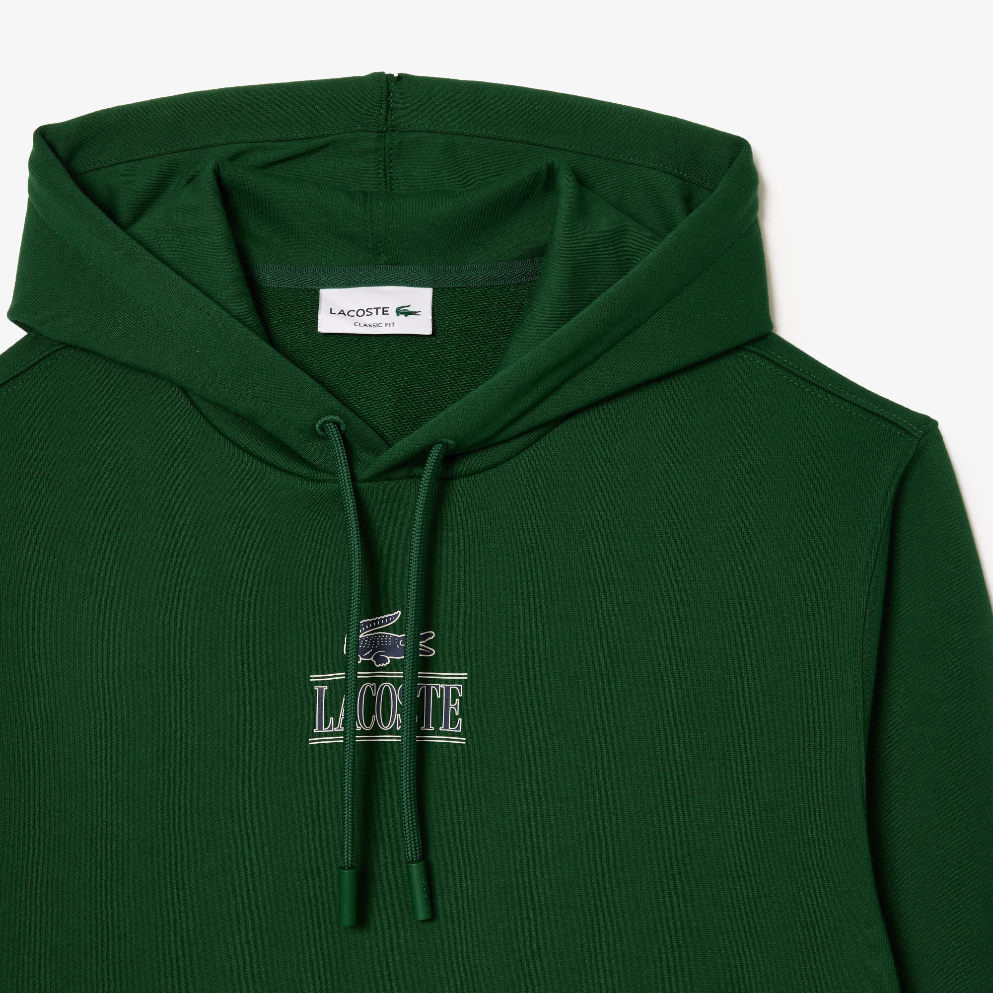 Lacoste Erkek Classic Fit Kapüşonlu Yeşil Sweatshirt