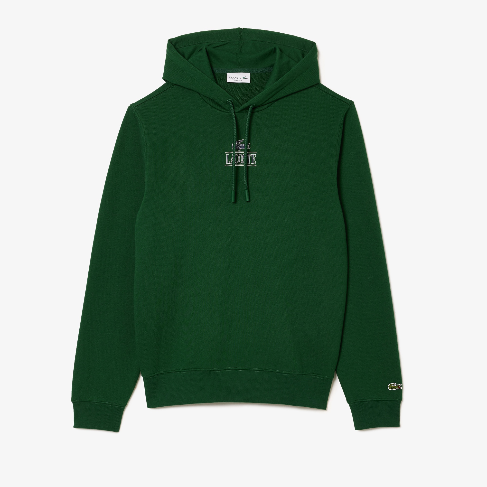 Lacoste Erkek Classic Fit Kapüşonlu Yeşil Sweatshirt