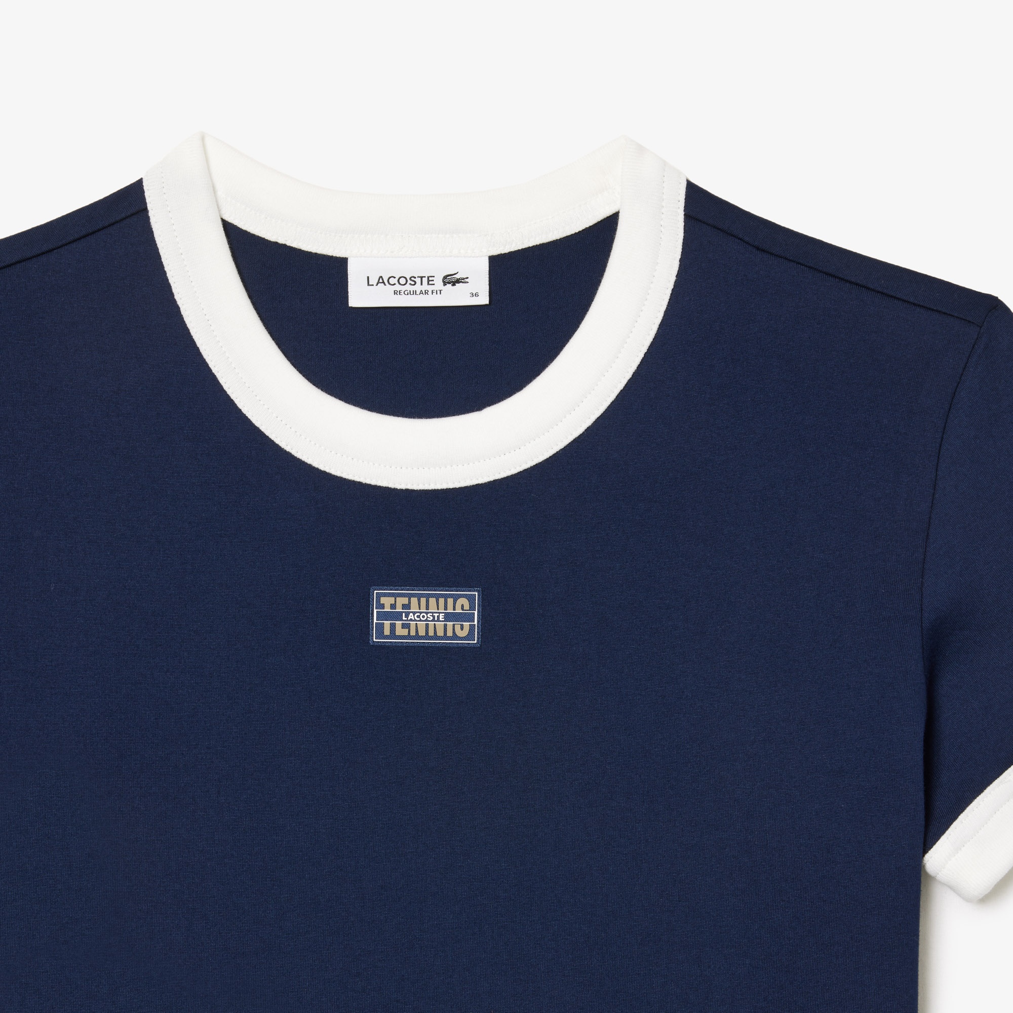 Lacoste Kadın Slim Fit Bisiklet Yaka Lacivert T-Shirt