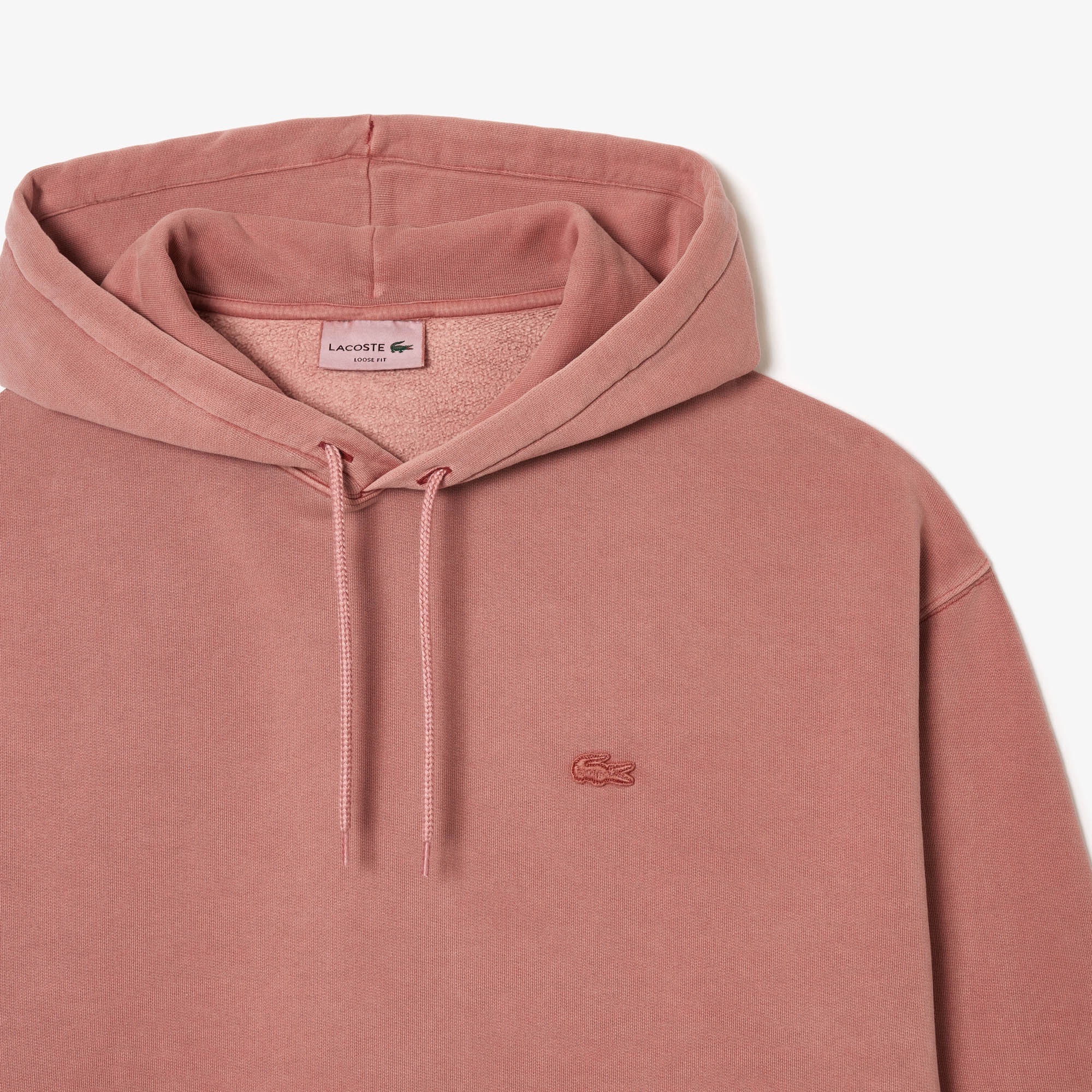 Lacoste Neo Heritage Unisex Loose Fit Kapüşonlu Pembe Sweatshirt