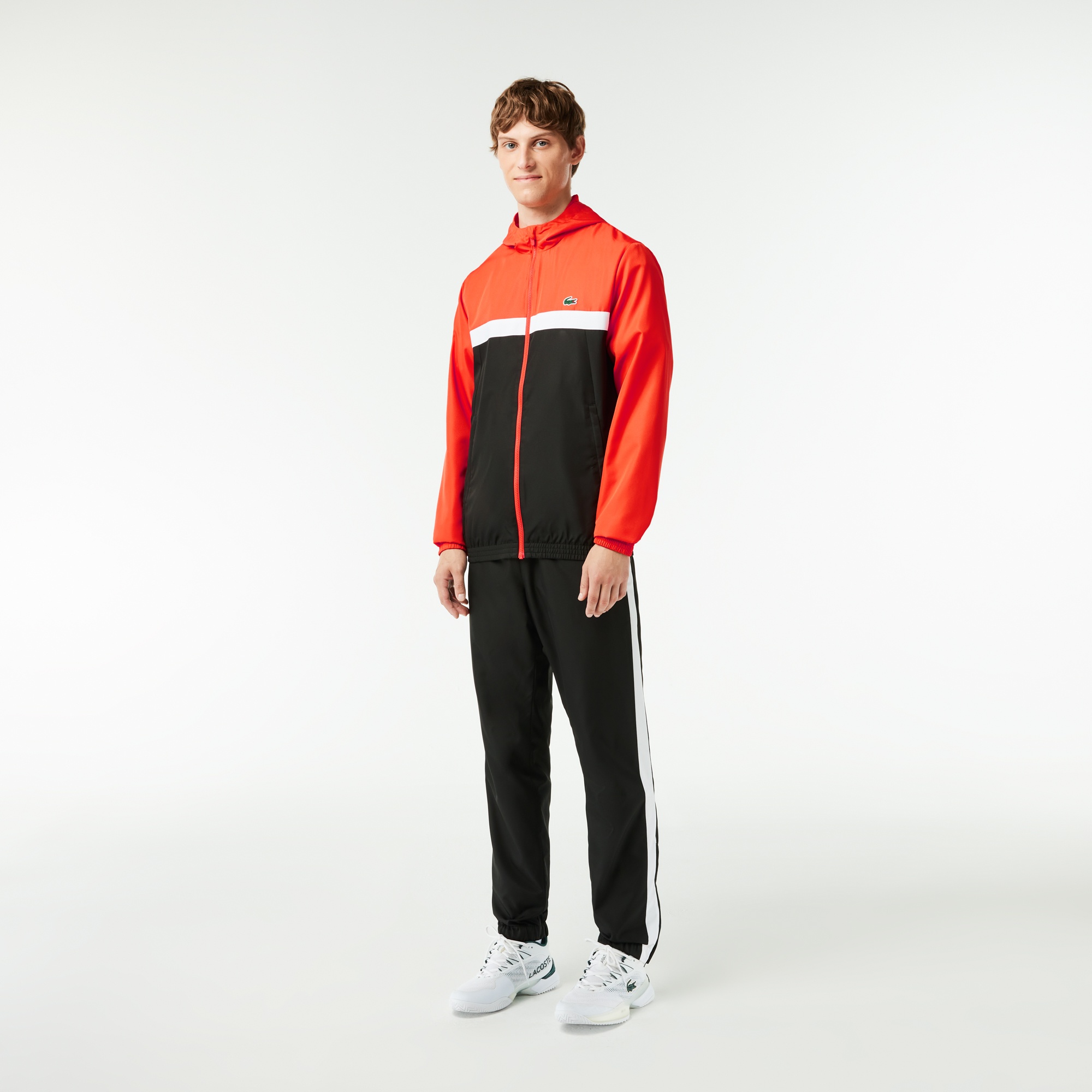 Lacoste SPORT Erkek Uzun Kollu Renk Bloklu Renkli Eşofman Takımı