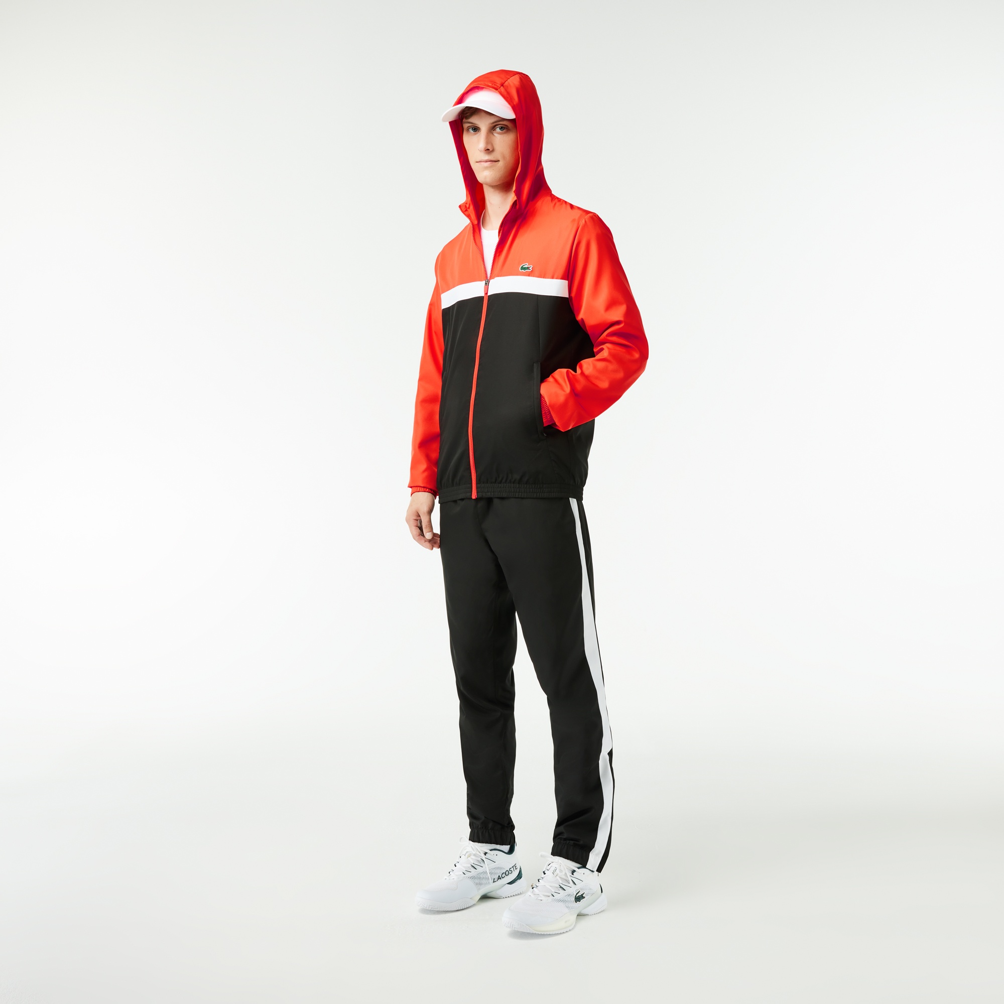 Lacoste SPORT Erkek Uzun Kollu Renk Bloklu Renkli Eşofman Takımı