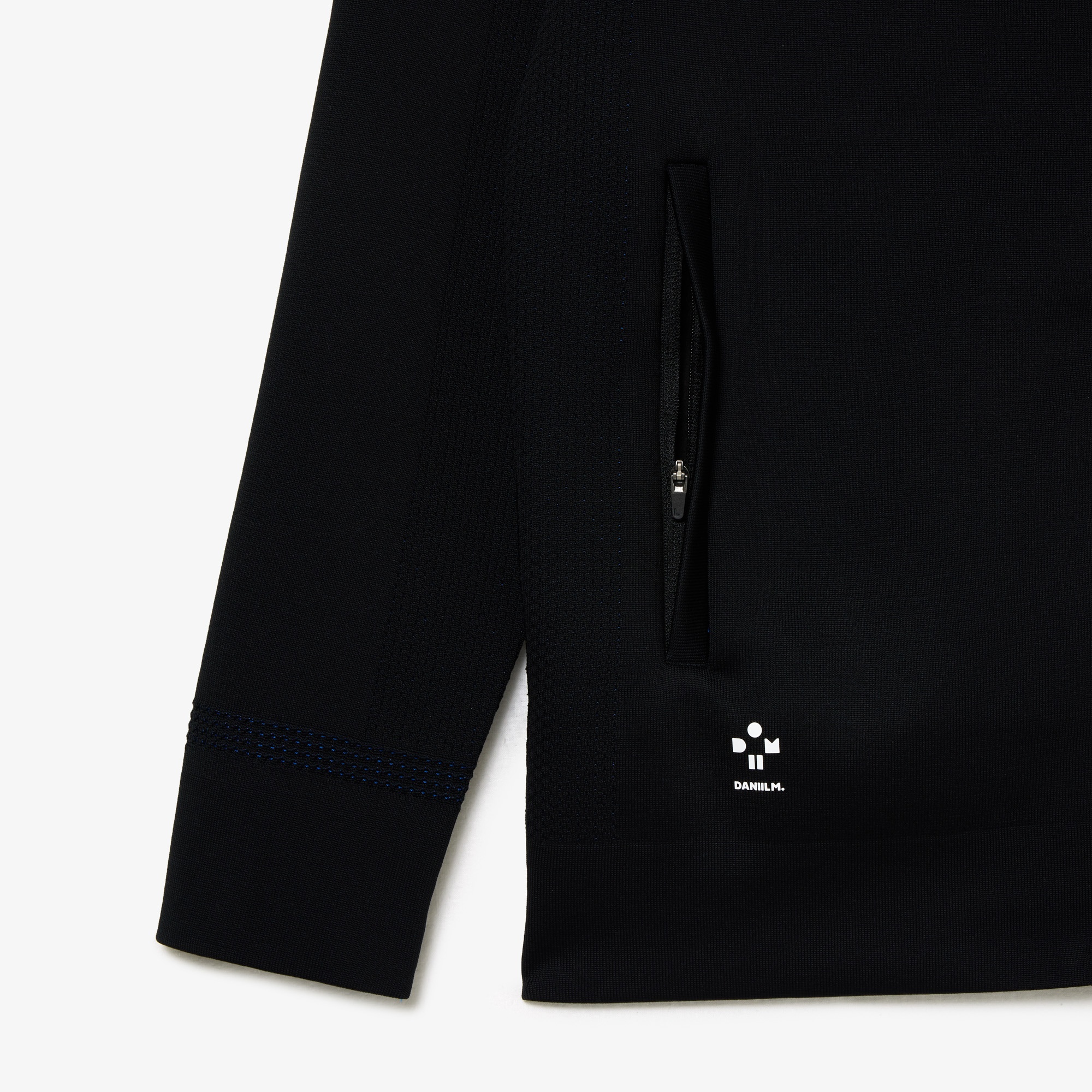 Lacoste SPORT Erkek Regular Fit Fermuarlı Desenli Siyah Sweatshirt