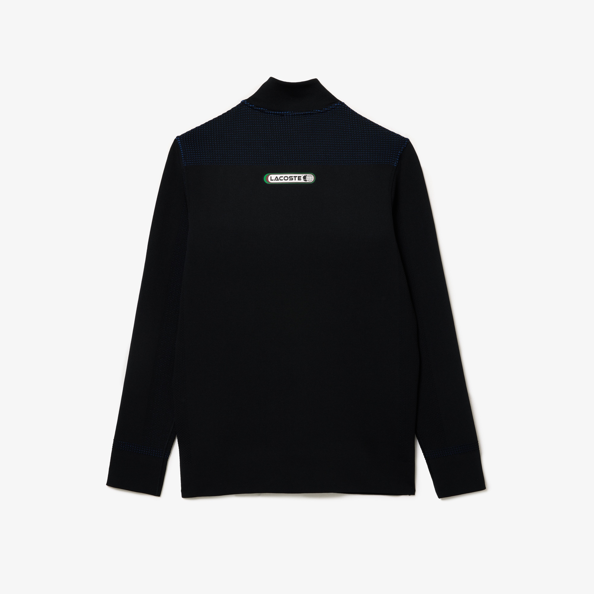 Lacoste SPORT Erkek Regular Fit Fermuarlı Desenli Siyah Sweatshirt