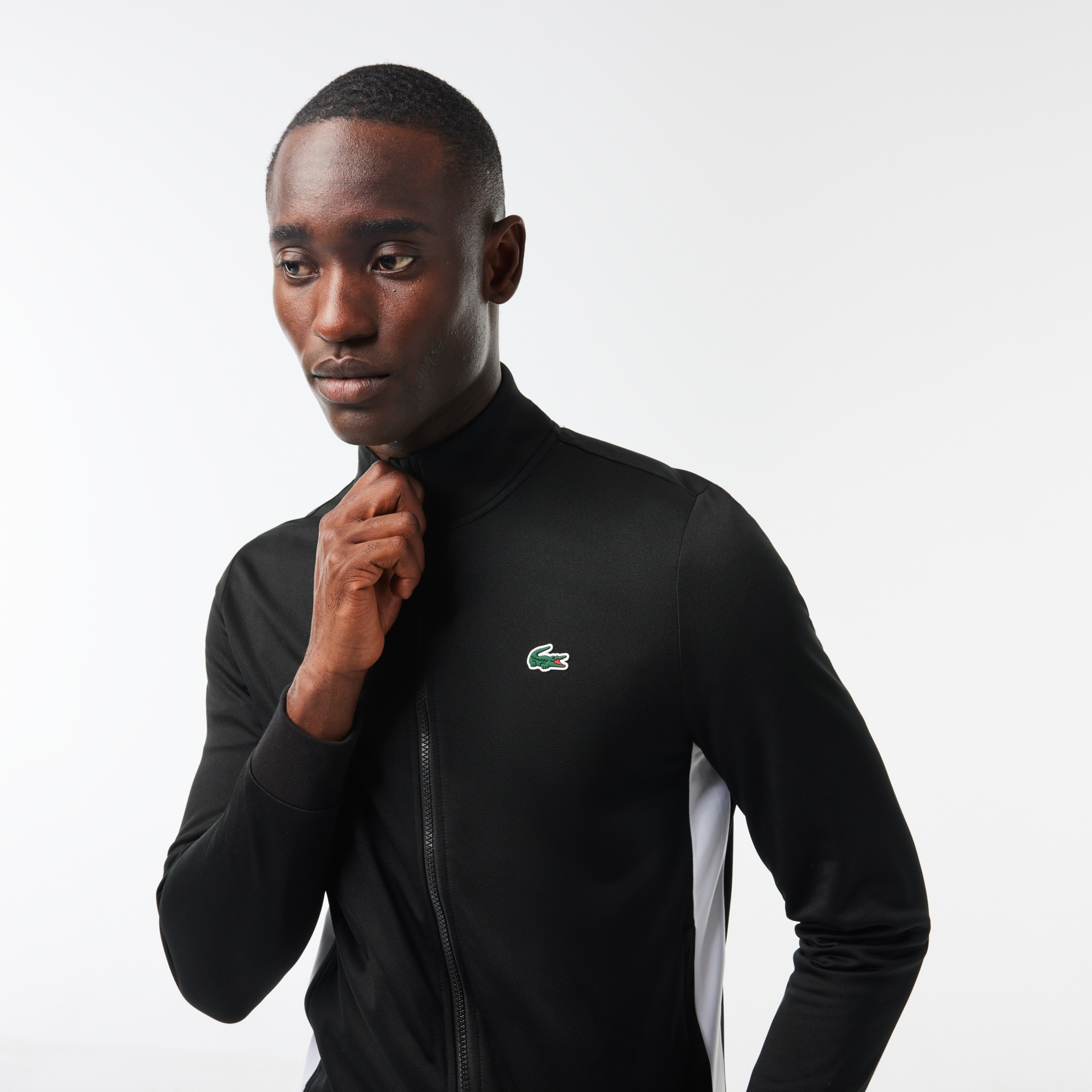 Lacoste SPORT Erkek Classic Fit Fermuarlı Siyah Sweatshirt