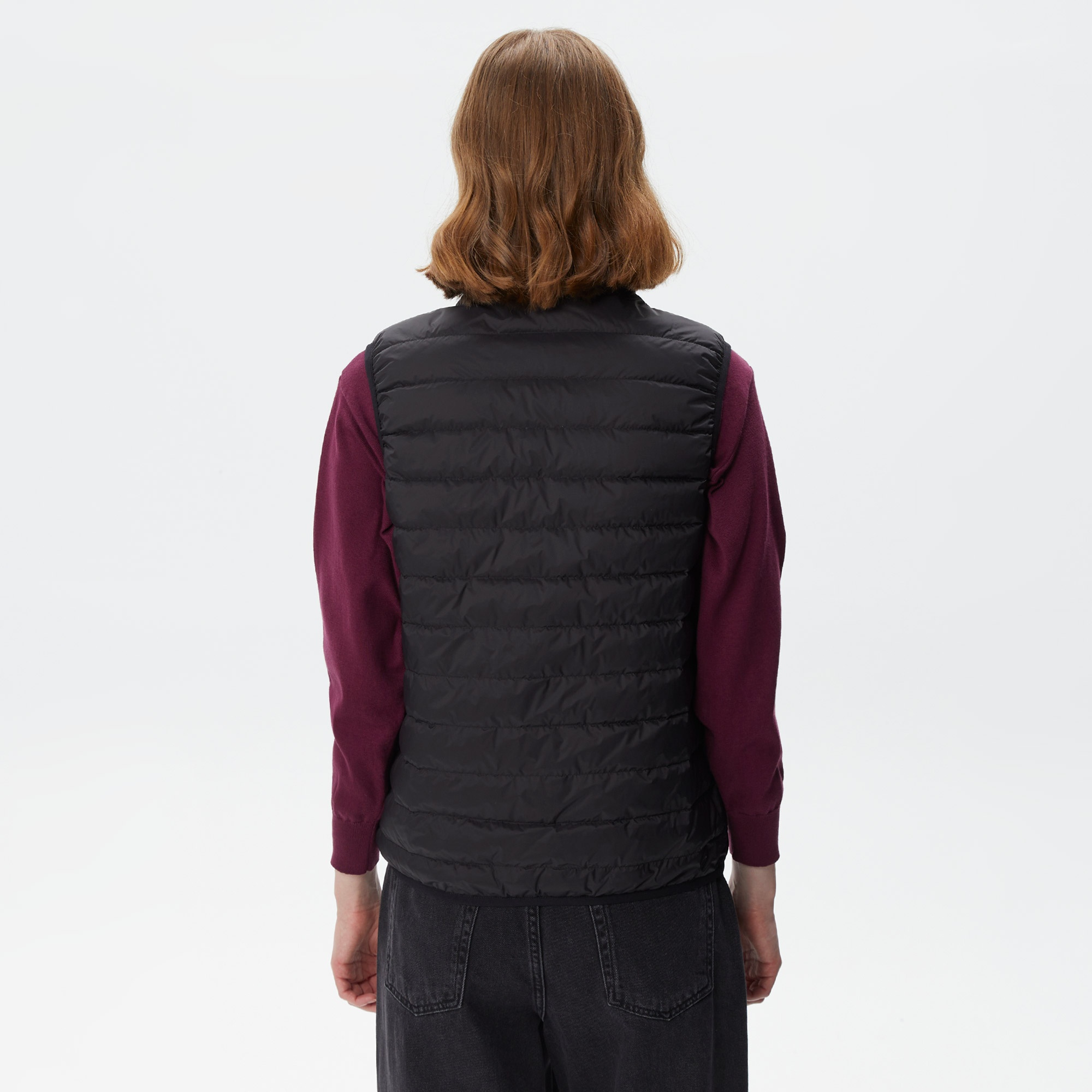 Lacoste Kadın Dik Yaka Kapitone Siyah Yelek