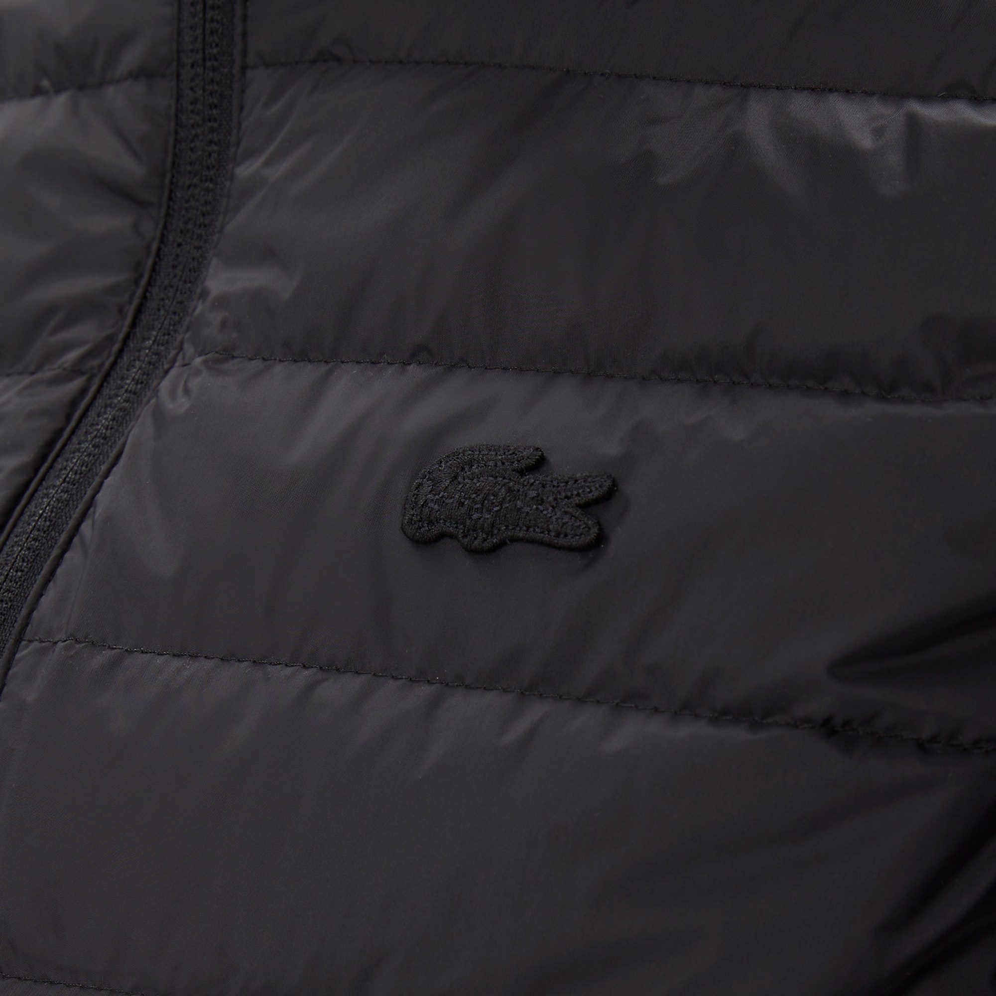 Lacoste Kadın Dik Yaka Kapitone Siyah Yelek