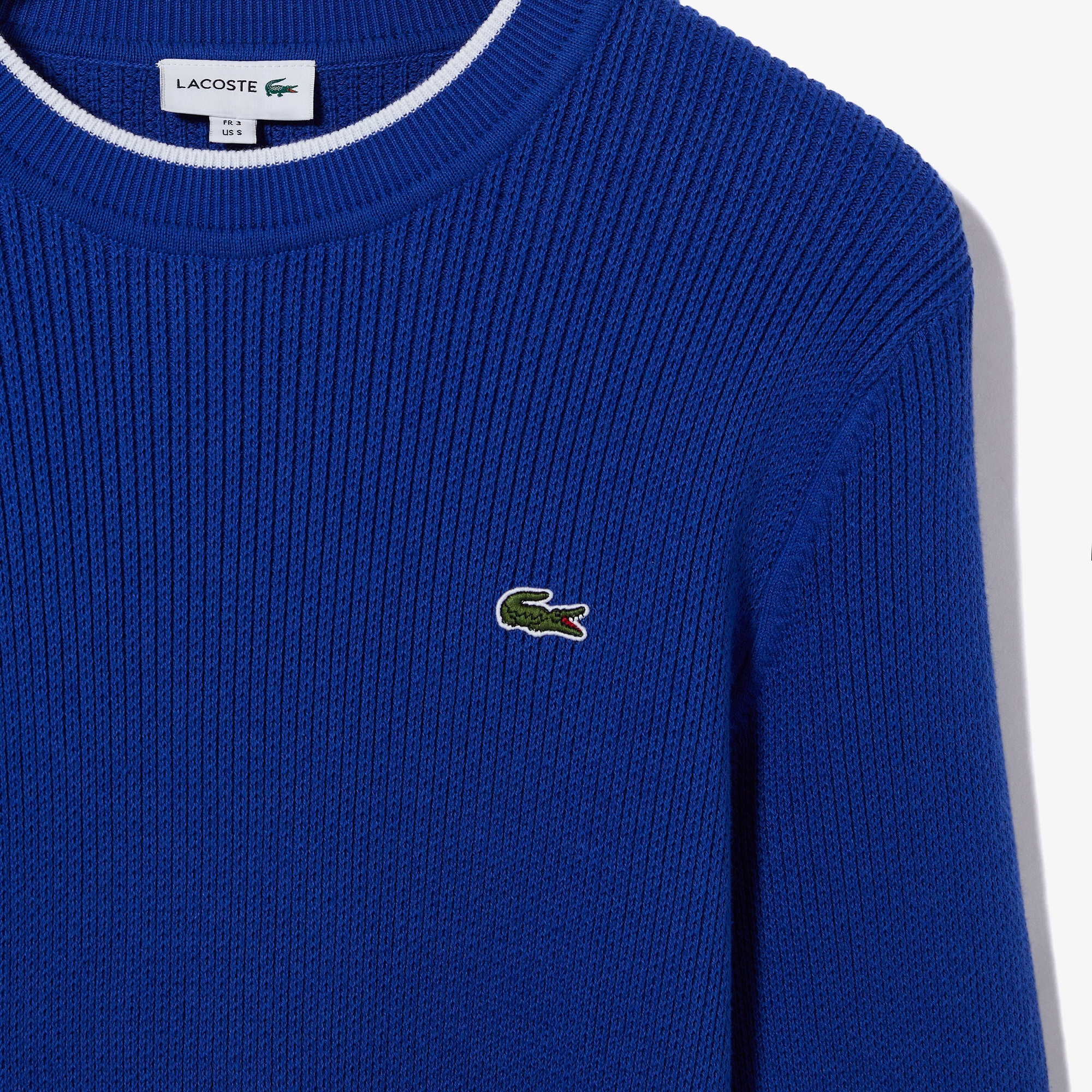 Lacoste Erkek Regular Fit Bisiklet Yaka Mavi Kazak