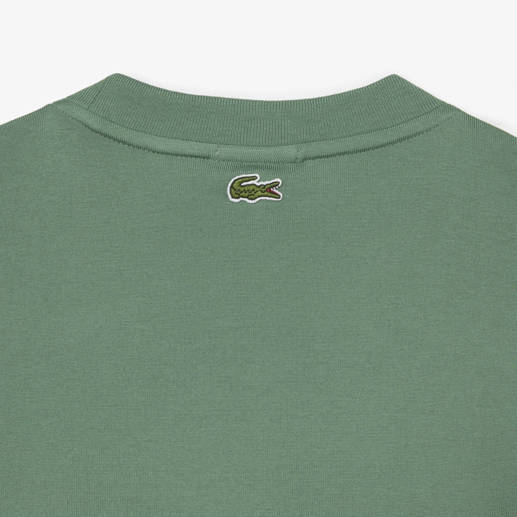 Lacoste Unisex Loose Fit Bisiklet Yaka Organik Pamuk Yeşil T-Shirt