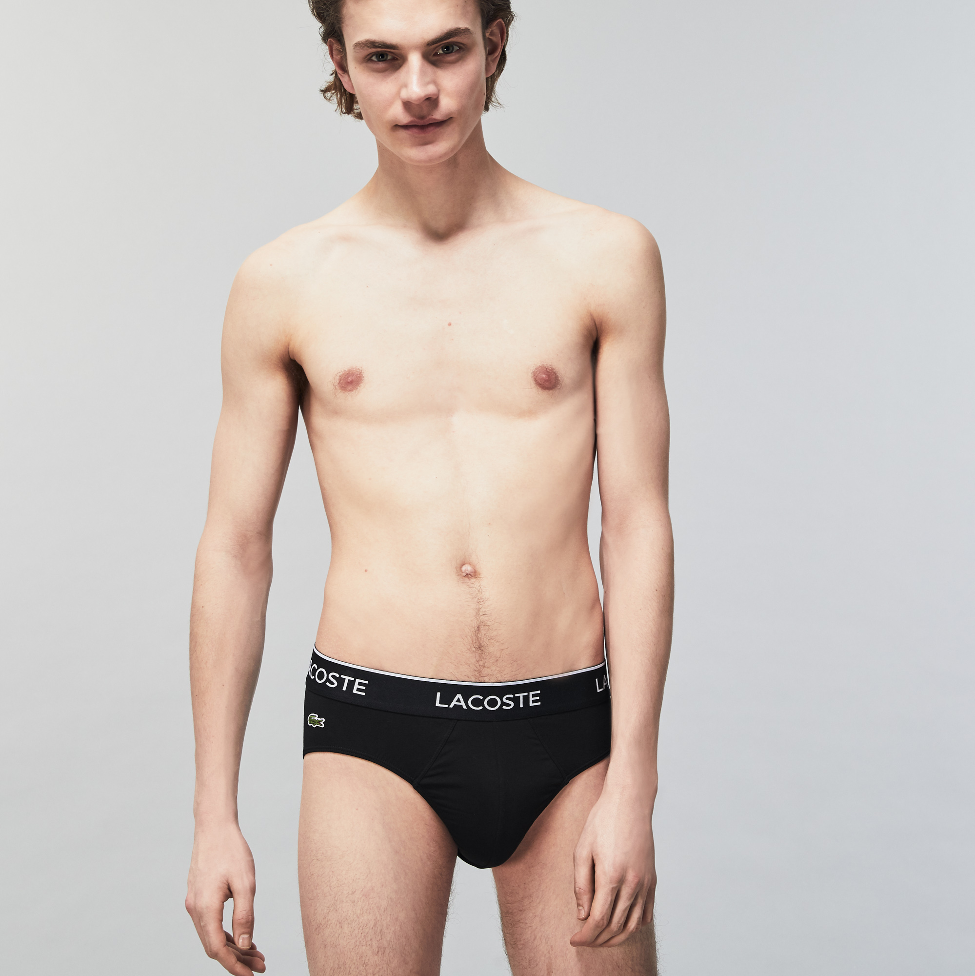 Lacoste Erkek 3'lü Siyah Boxer görsel 6