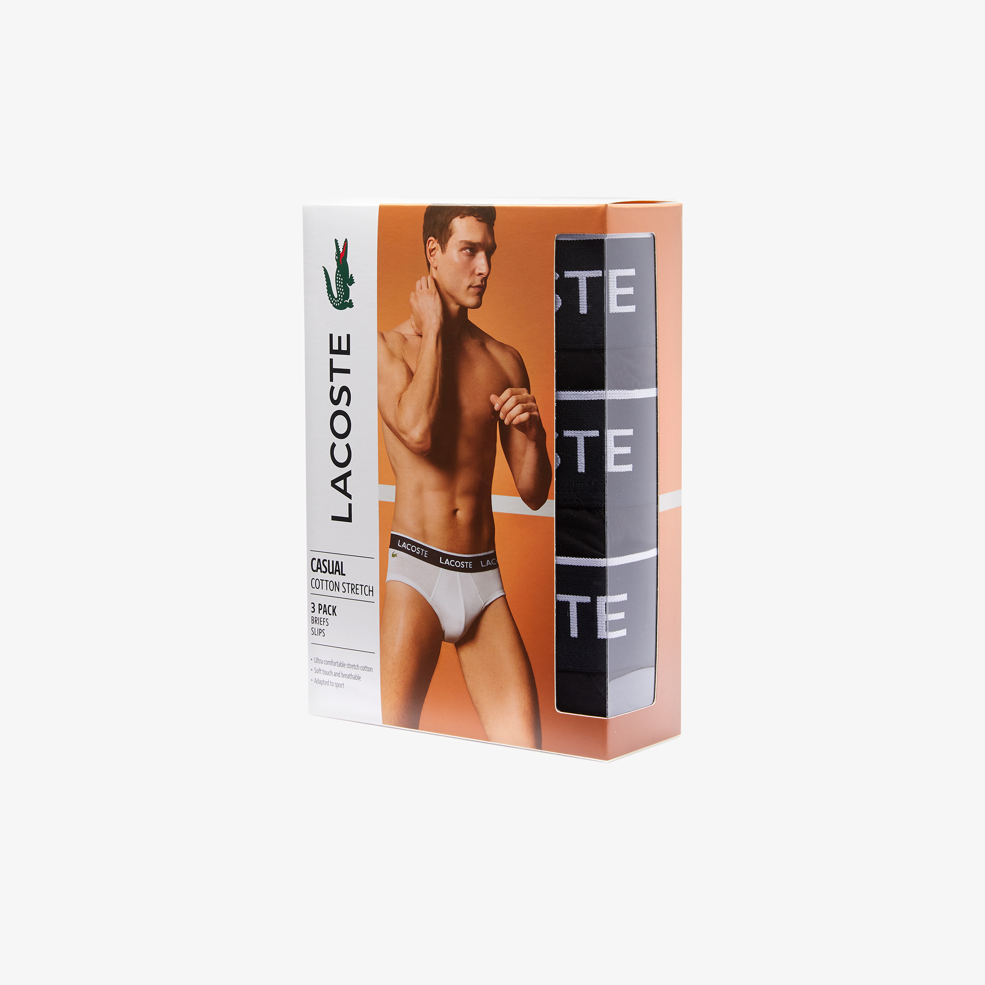 Lacoste Erkek 3'lü Siyah Boxer görsel 5