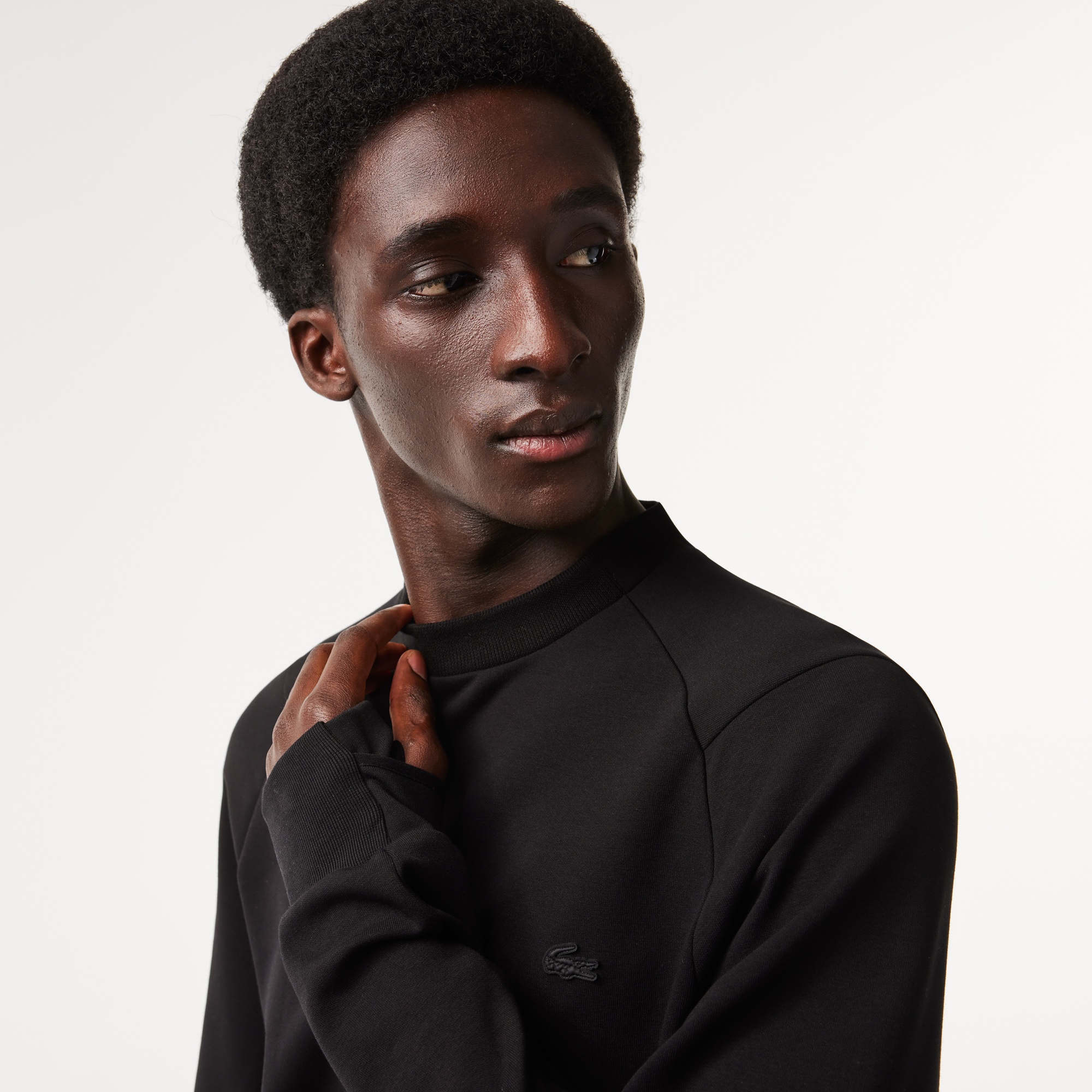 Lacoste Erkek Classic Fit Bisiklet Yaka Siyah Sweatshirt