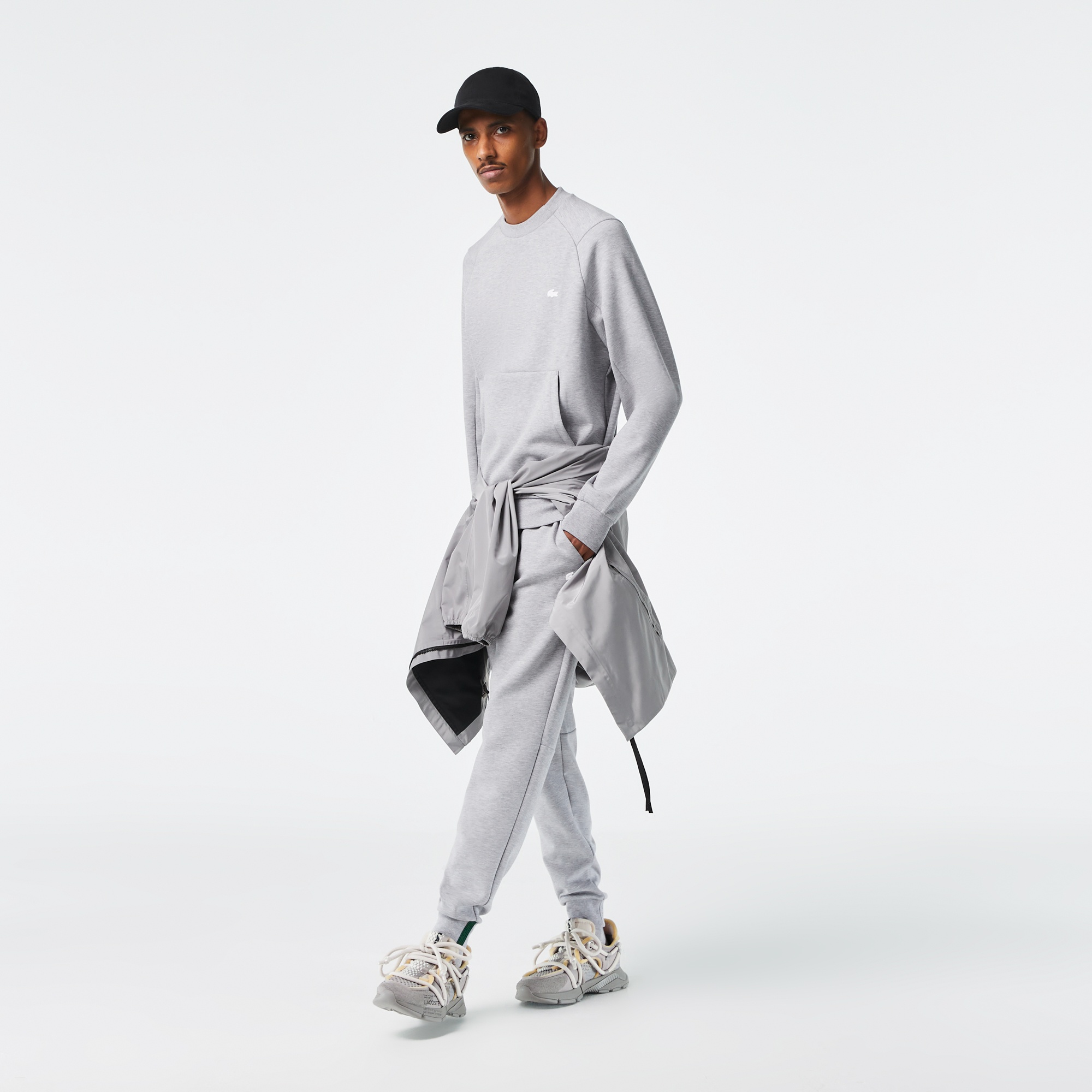 Lacoste Erkek Classic Fit Bisiklet Yaka Gri Sweatshirt