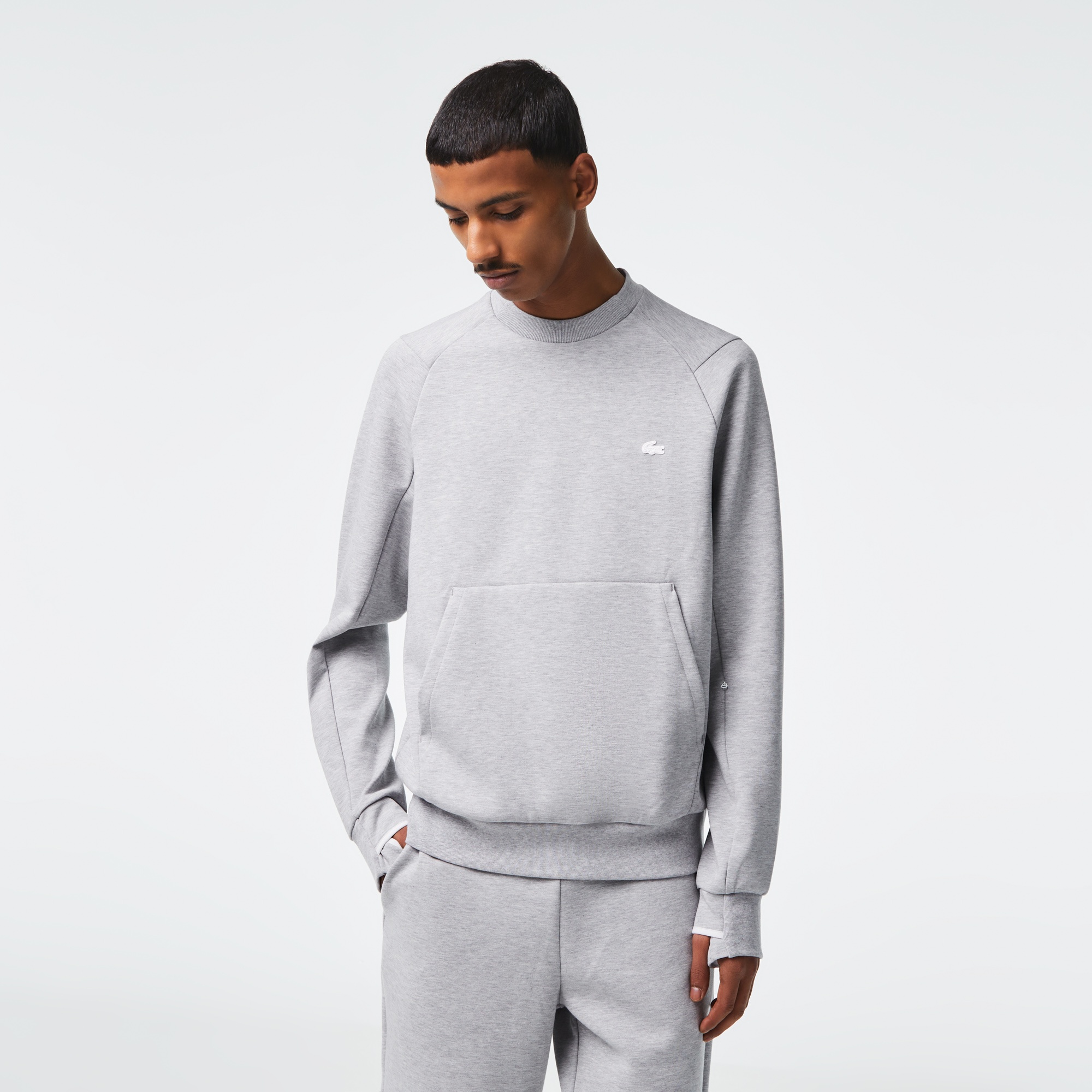 Lacoste Erkek Classic Fit Bisiklet Yaka Gri Sweatshirt
