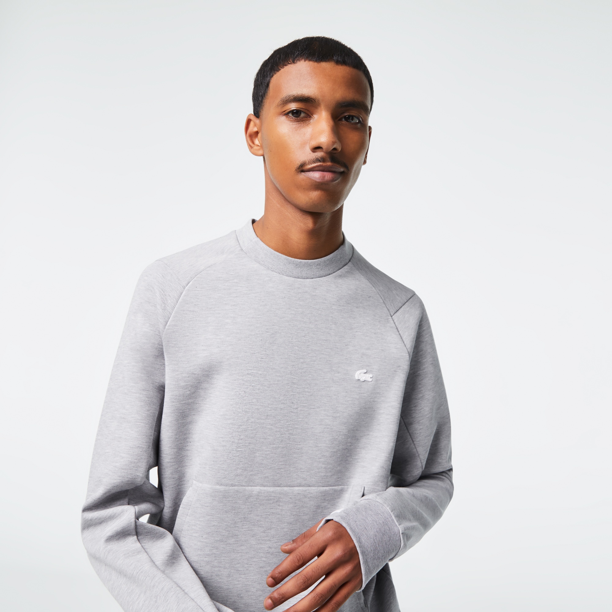 Lacoste Erkek Classic Fit Bisiklet Yaka Gri Sweatshirt