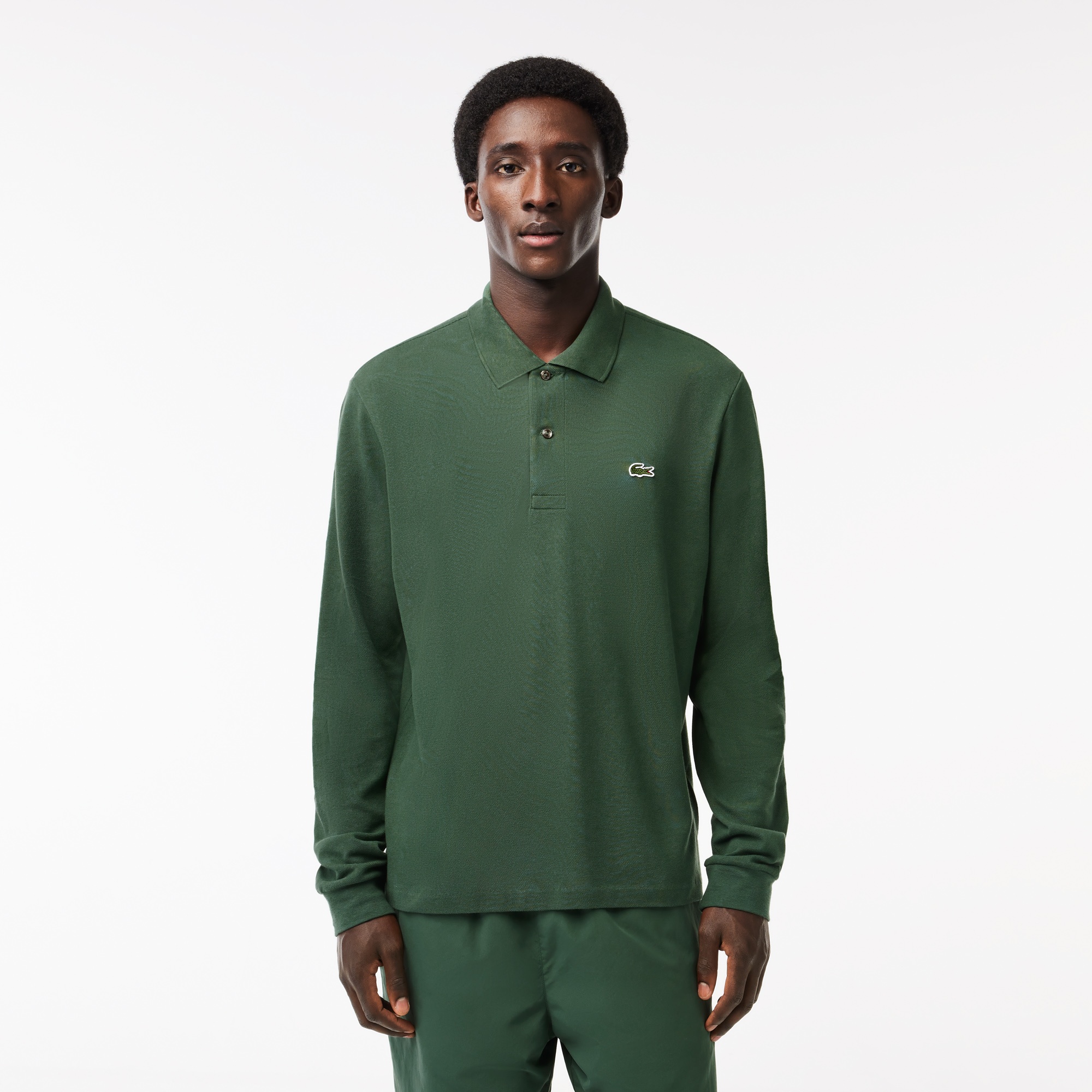 Lacoste Erkek Classic Fit Uzun Kollu L.12.12 Haki Polo