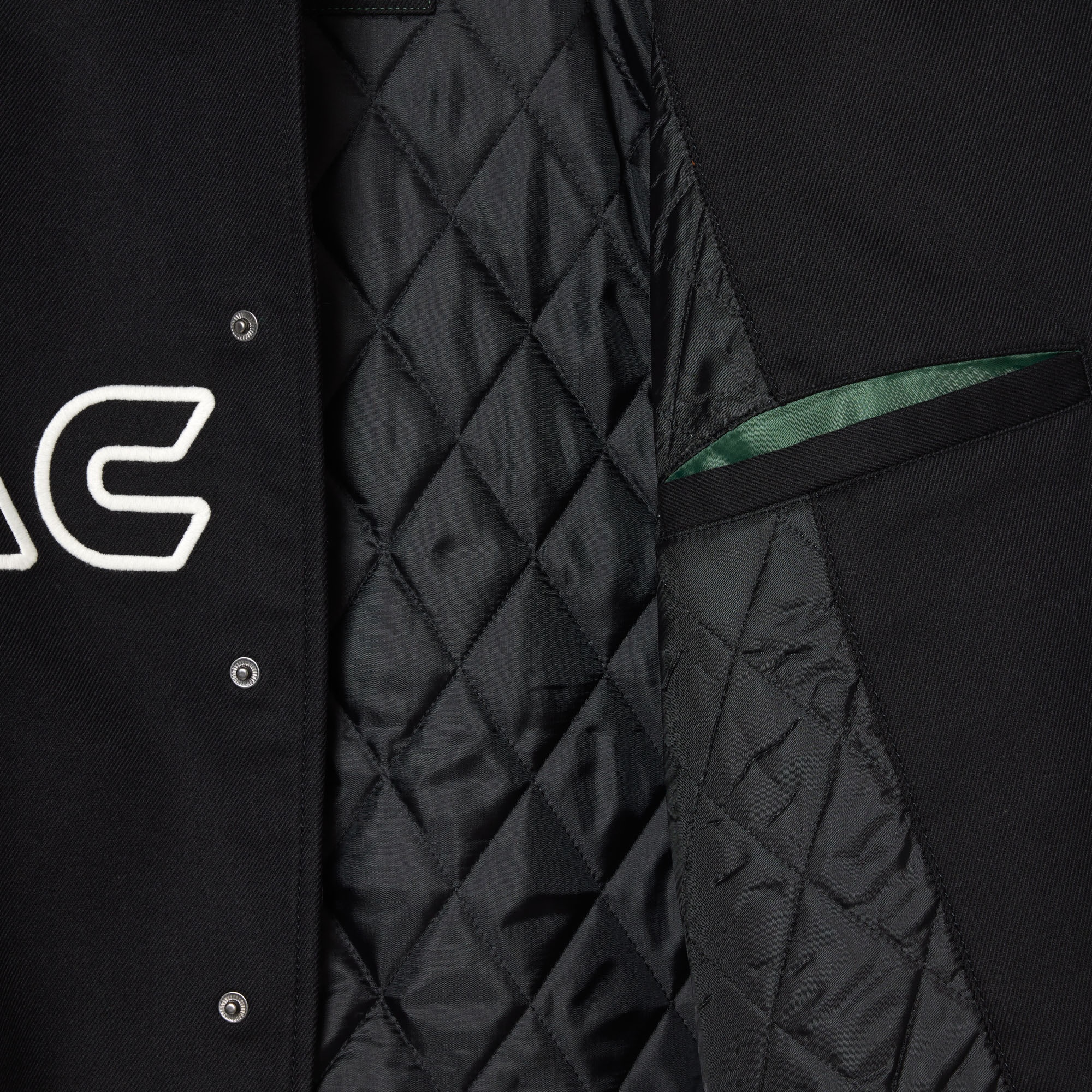 Lacoste Neo Heritage Unisex Dik Yaka Baskılı Siyah Mont