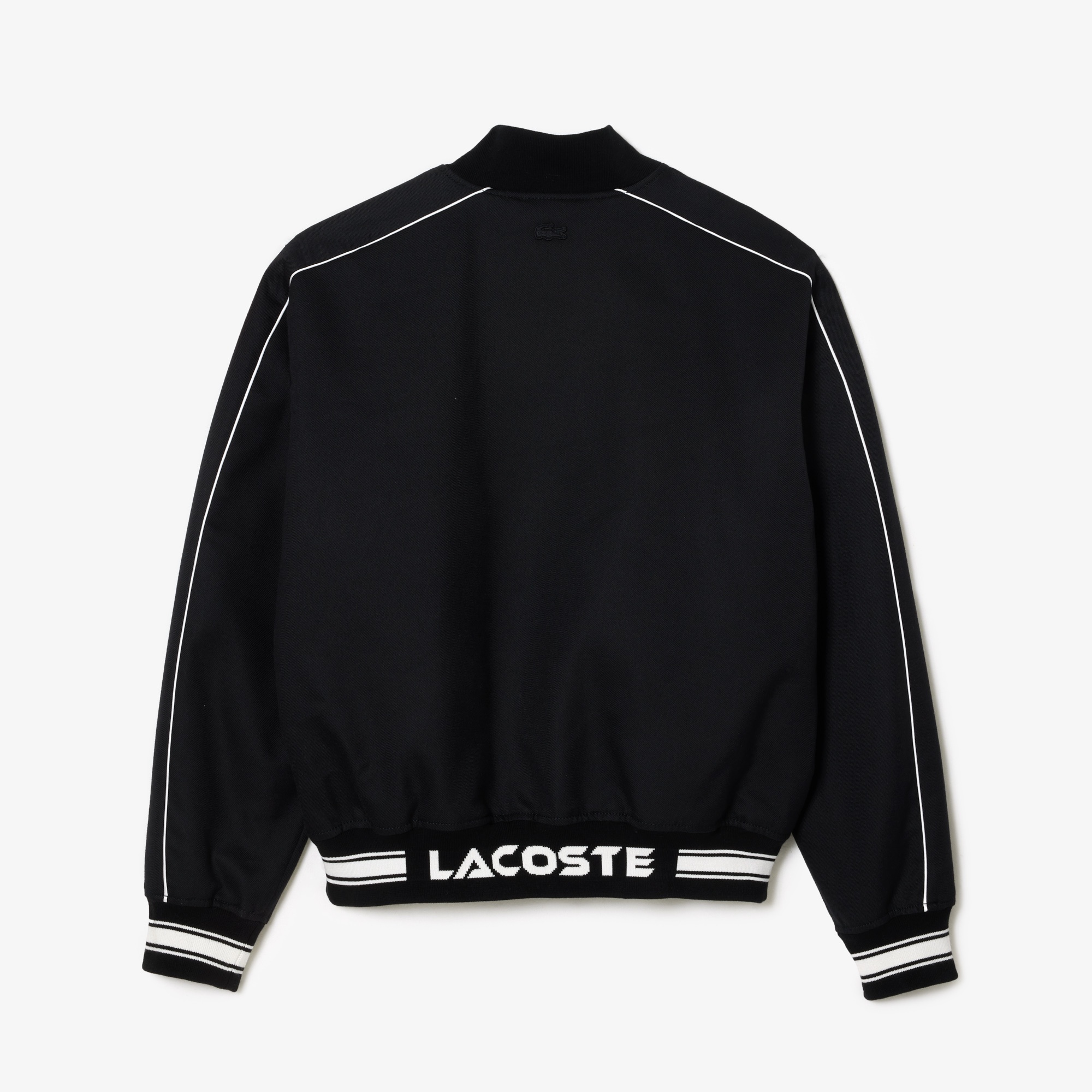 Lacoste Neo Heritage Unisex Dik Yaka Baskılı Siyah Mont