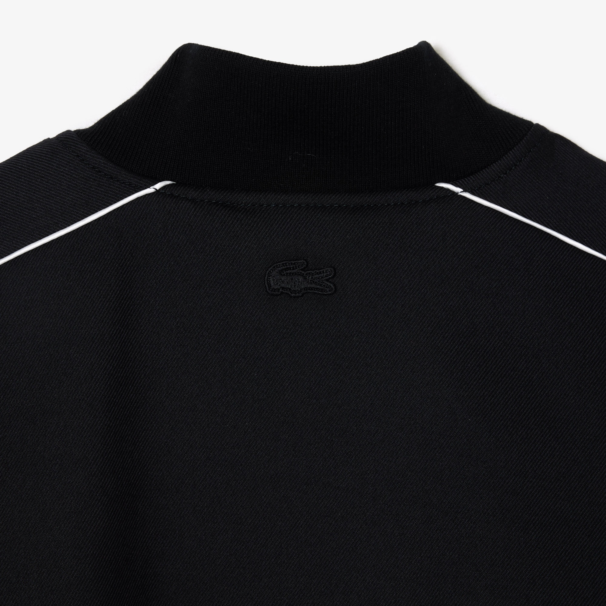 Lacoste Neo Heritage Unisex Dik Yaka Baskılı Siyah Mont