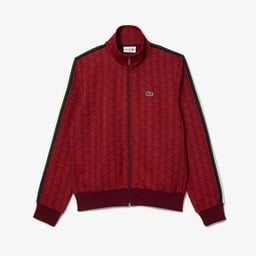 Lacoste Erkek Regular Fit Fermuarlı Monogram Kırmızı Sweatshirt Kırmızı