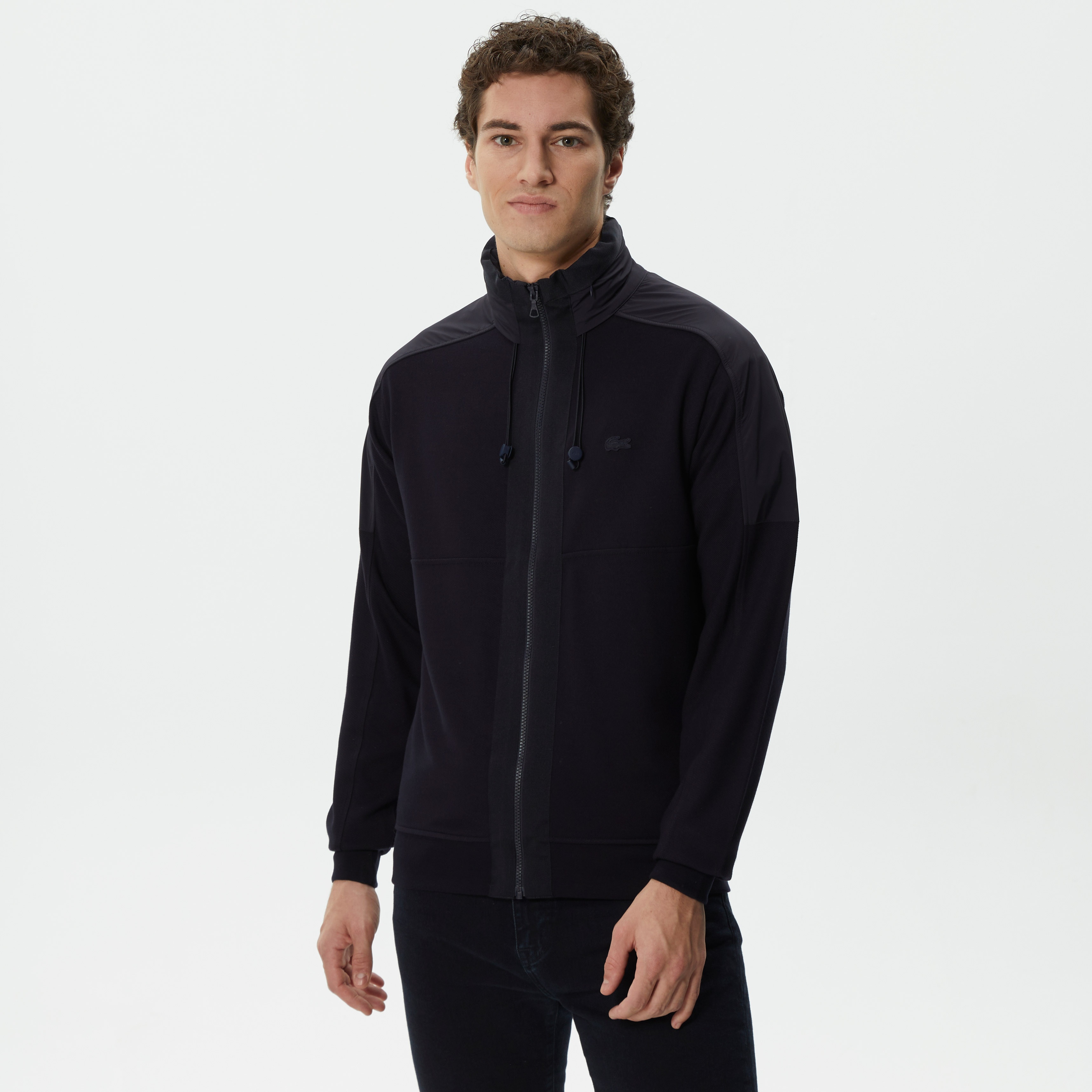 Lacoste Erkek Regular Fit Fermuarlı Lacivert Sweatshirt