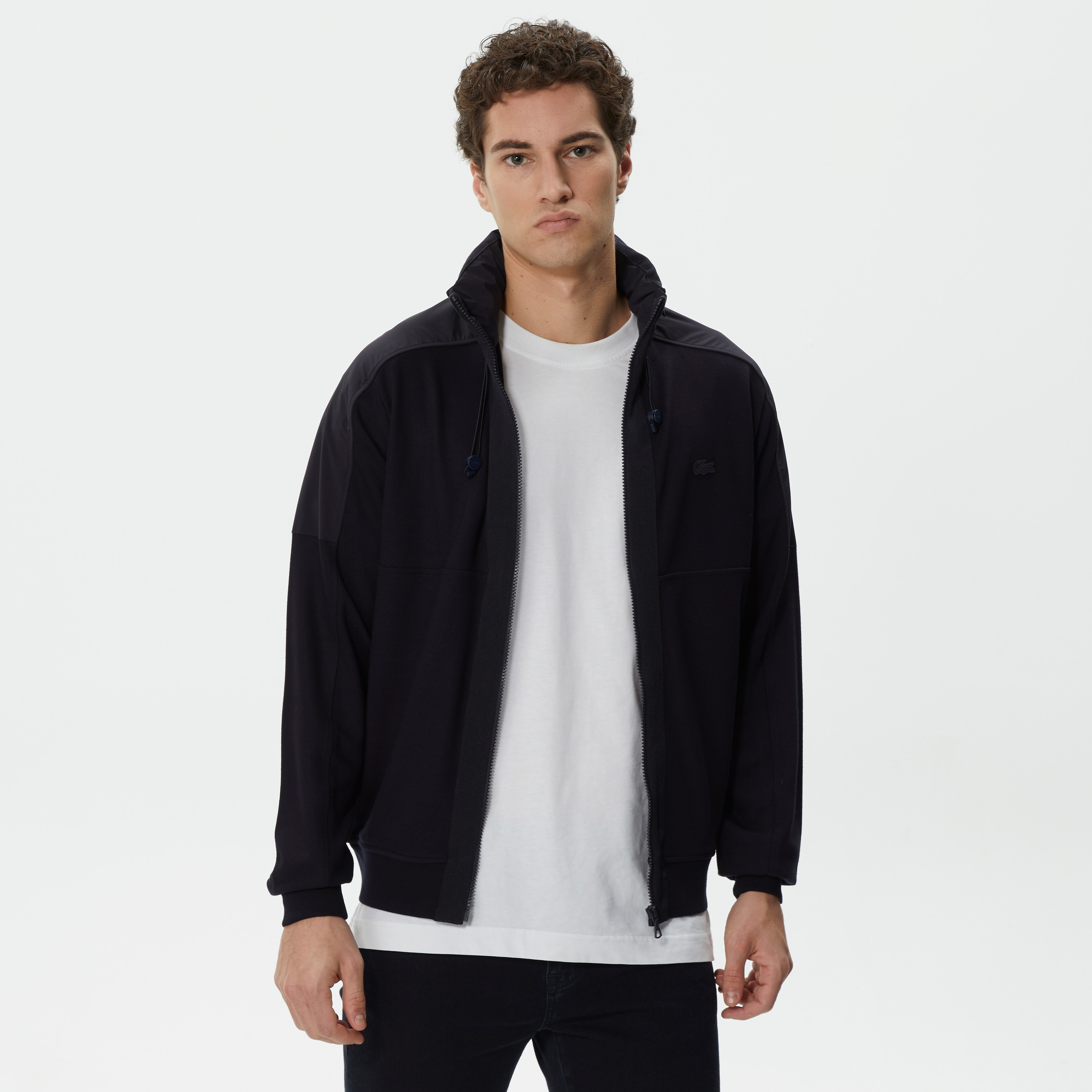 Lacoste Erkek Regular Fit Fermuarlı Lacivert Sweatshirt