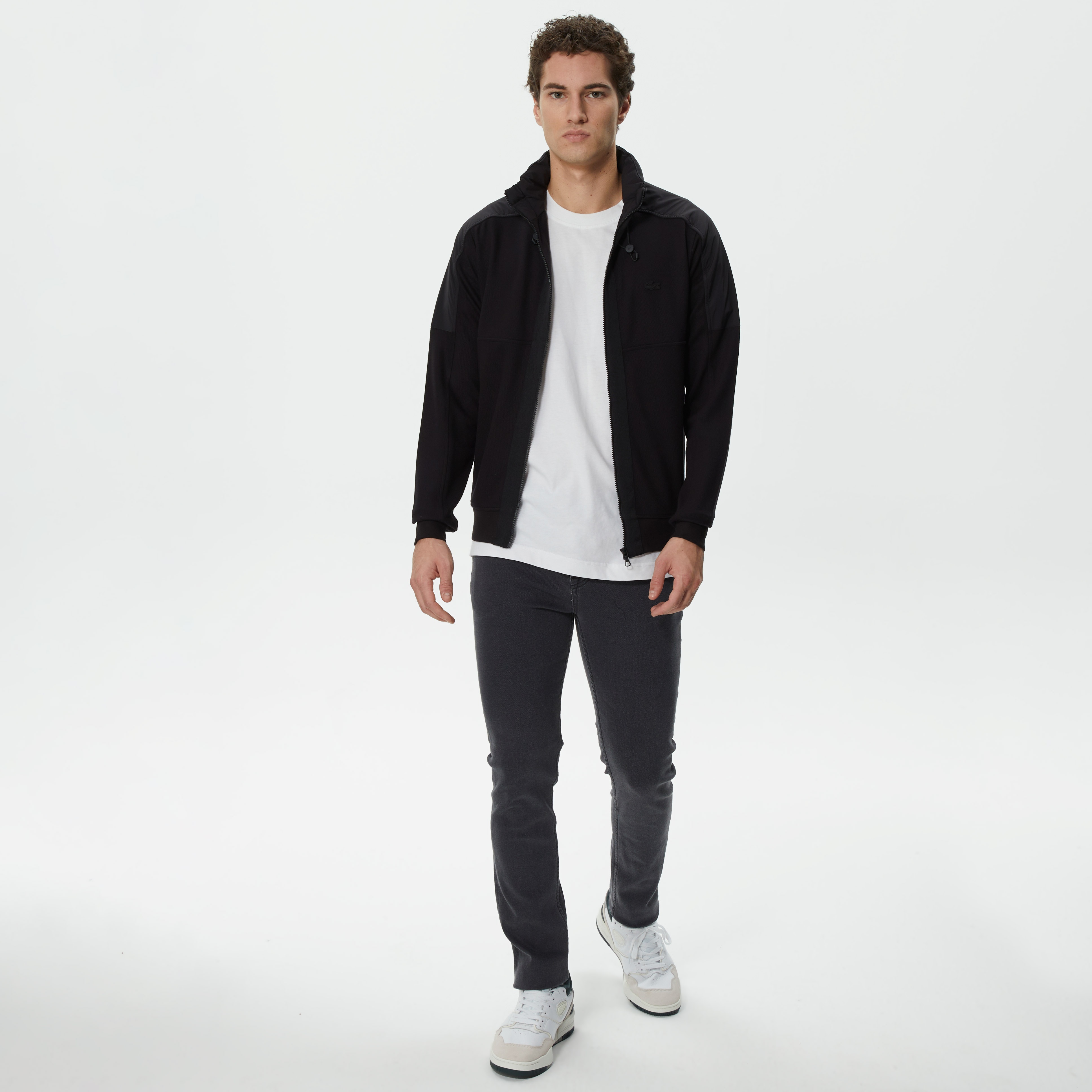 Lacoste Erkek Regular Fit Fermuarlı Siyah Sweatshirt