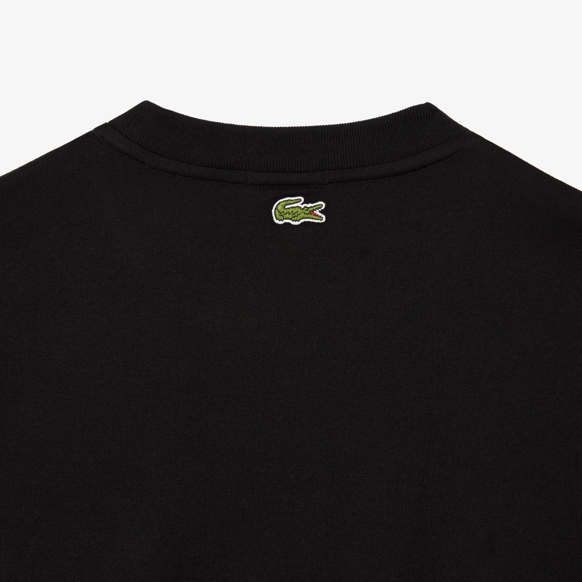Lacoste Unisex Loose Fit Bisiklet Yaka Siyah T-Shirt