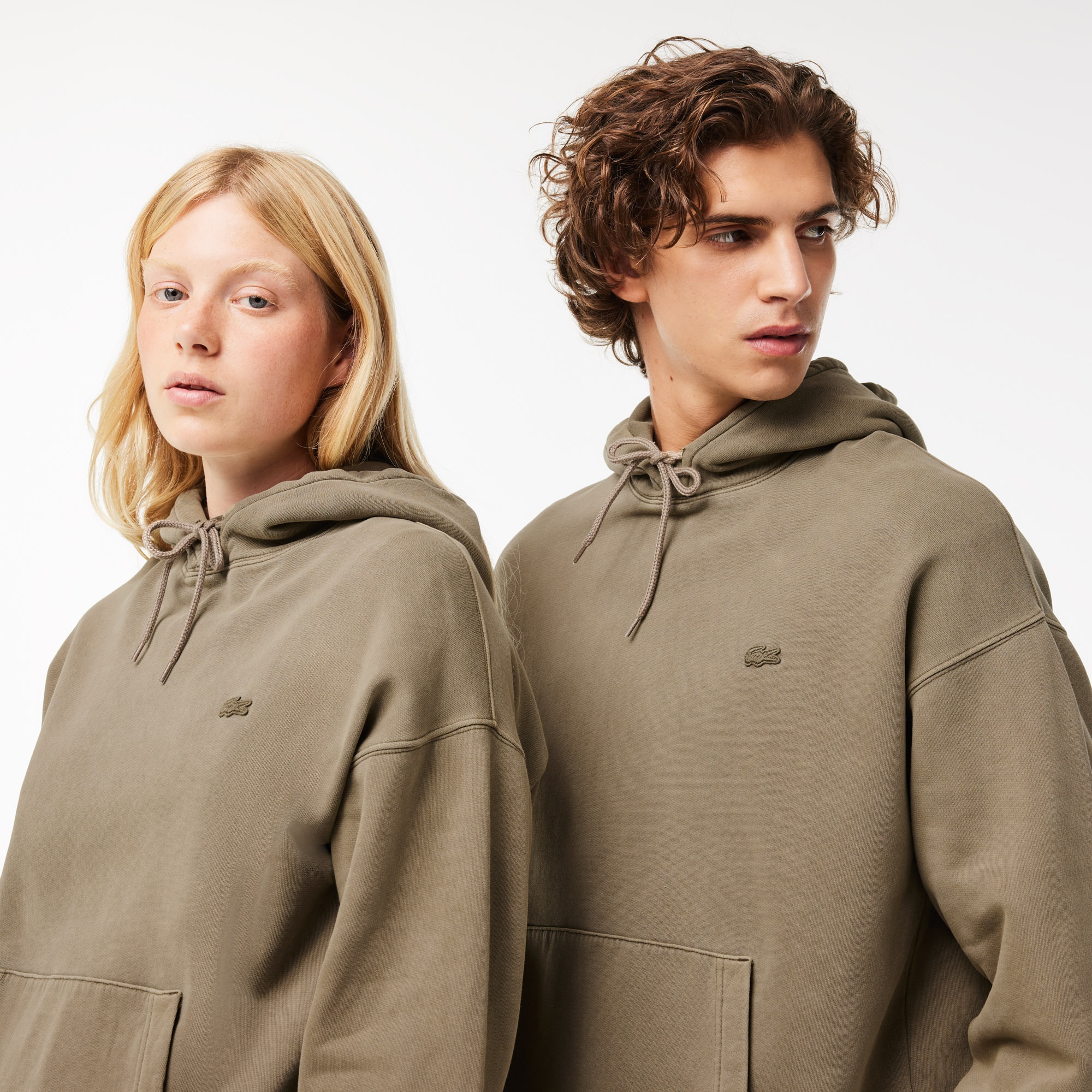 Lacoste Neo Heritage Unisex Loose Fit Kapüşonlu Yeşil Sweatshirt