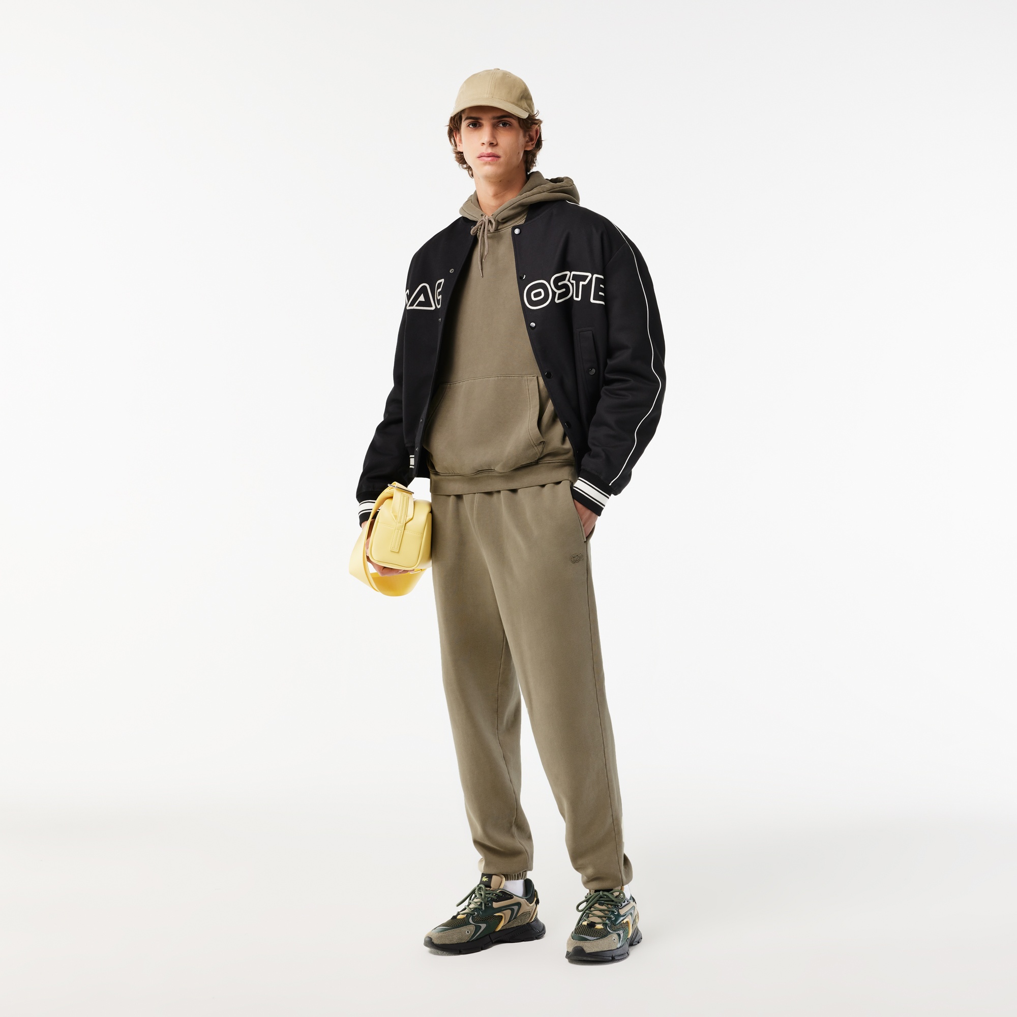 Lacoste Neo Heritage Unisex Loose Fit Kapüşonlu Yeşil Sweatshirt