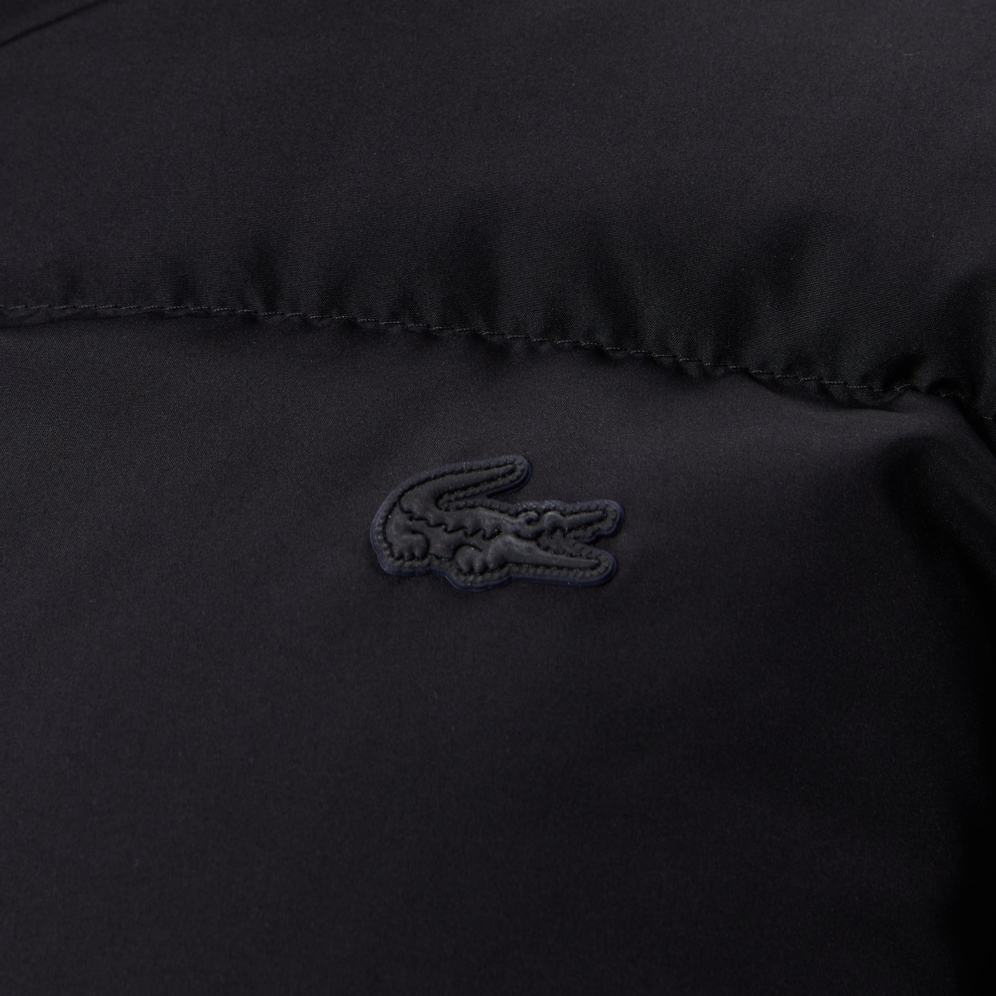 Lacoste Kadın Kapüşonlu Kapitone Siyah Mont