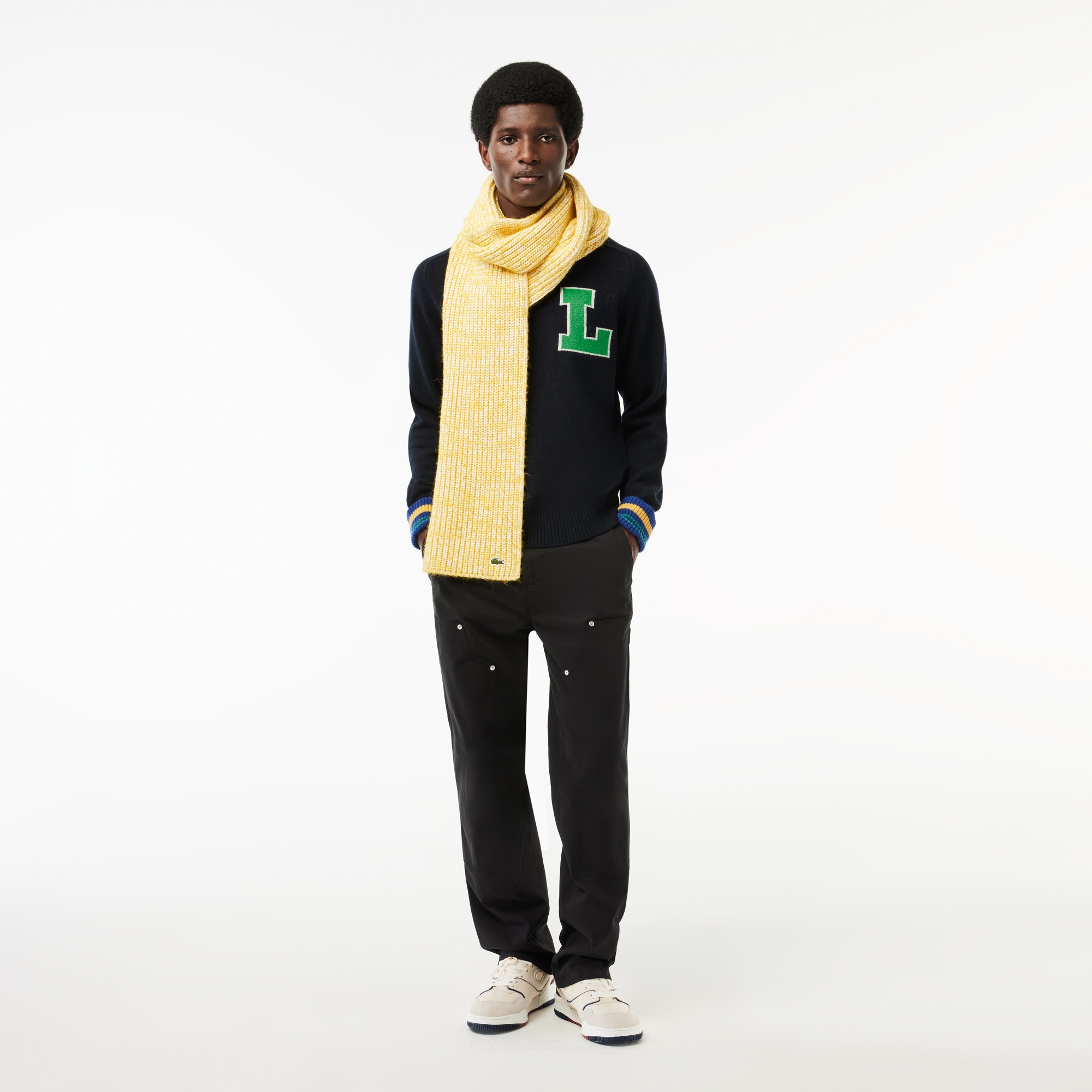 Lacoste Neo Heritage Unisex Classic Fit Bisiklet Yaka Lacivert Triko