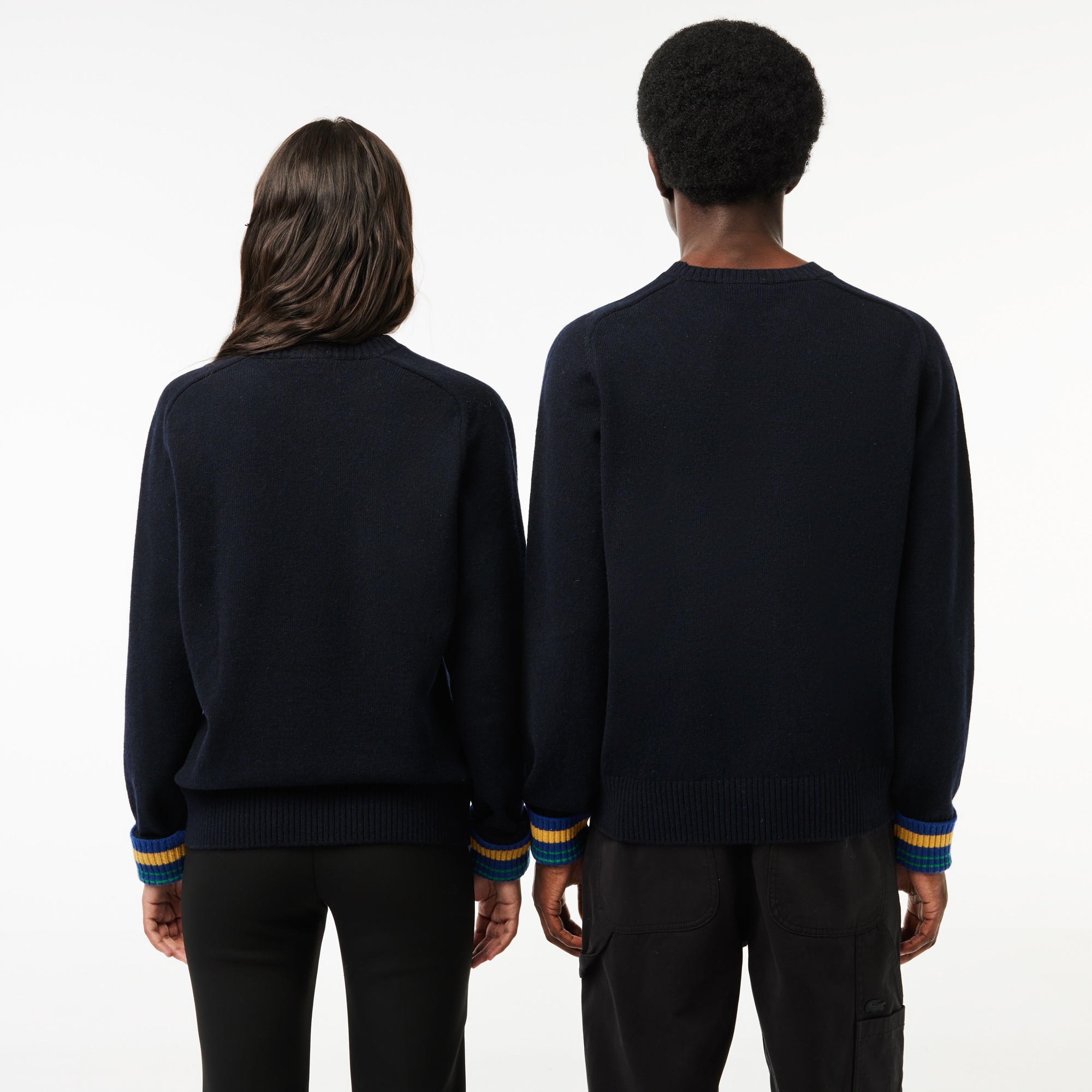 Lacoste Neo Heritage Unisex Classic Fit Bisiklet Yaka Lacivert Triko