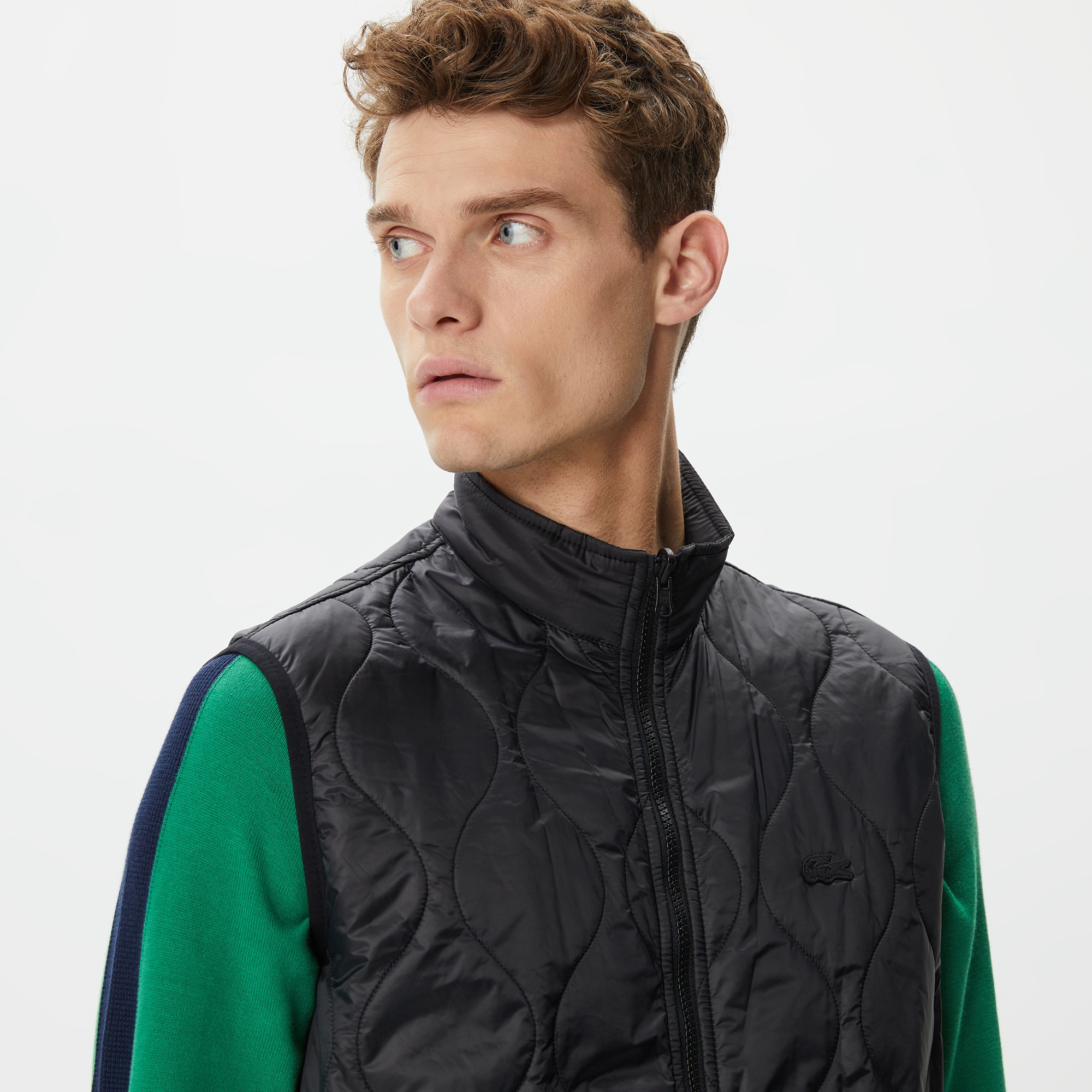 Lacoste Erkek Kapüşonlu Kapitone Siyah Mont