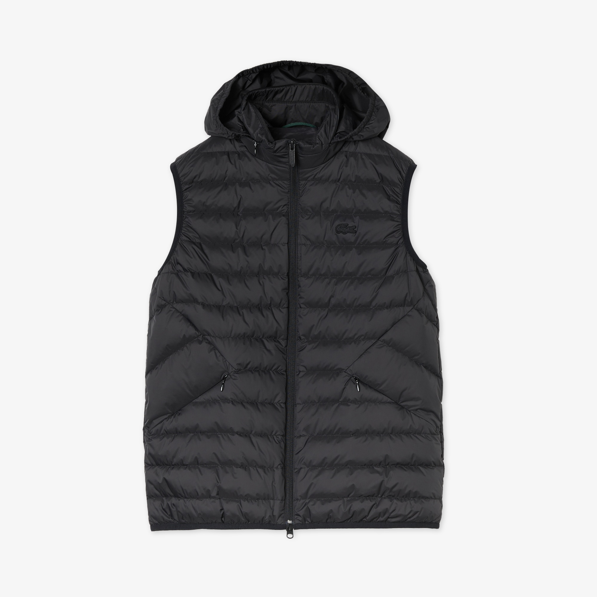 Lacoste Kadın Dik Yaka Kapitone Siyah Yelek