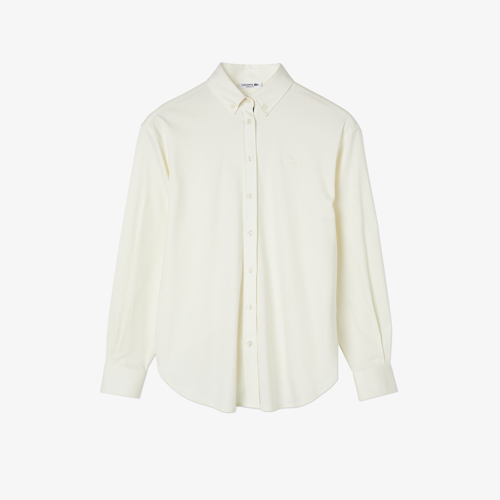 Lacoste Kadın Oversized Uzun Kollu Beyaz Gömlek