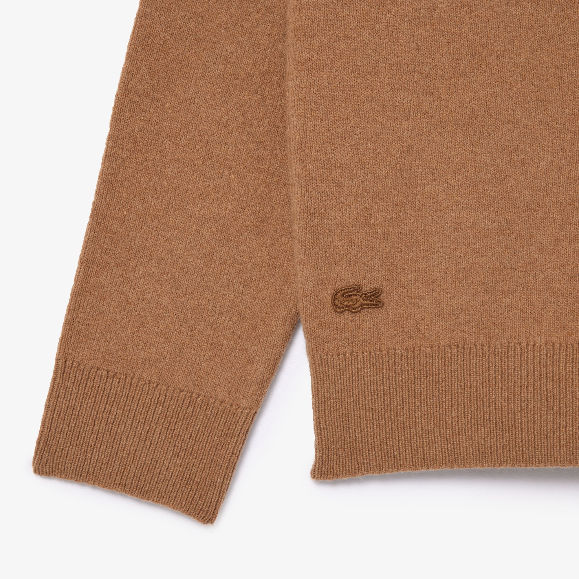 Lacoste Unisex Classic Fit Bisiklet Yaka Bej Triko