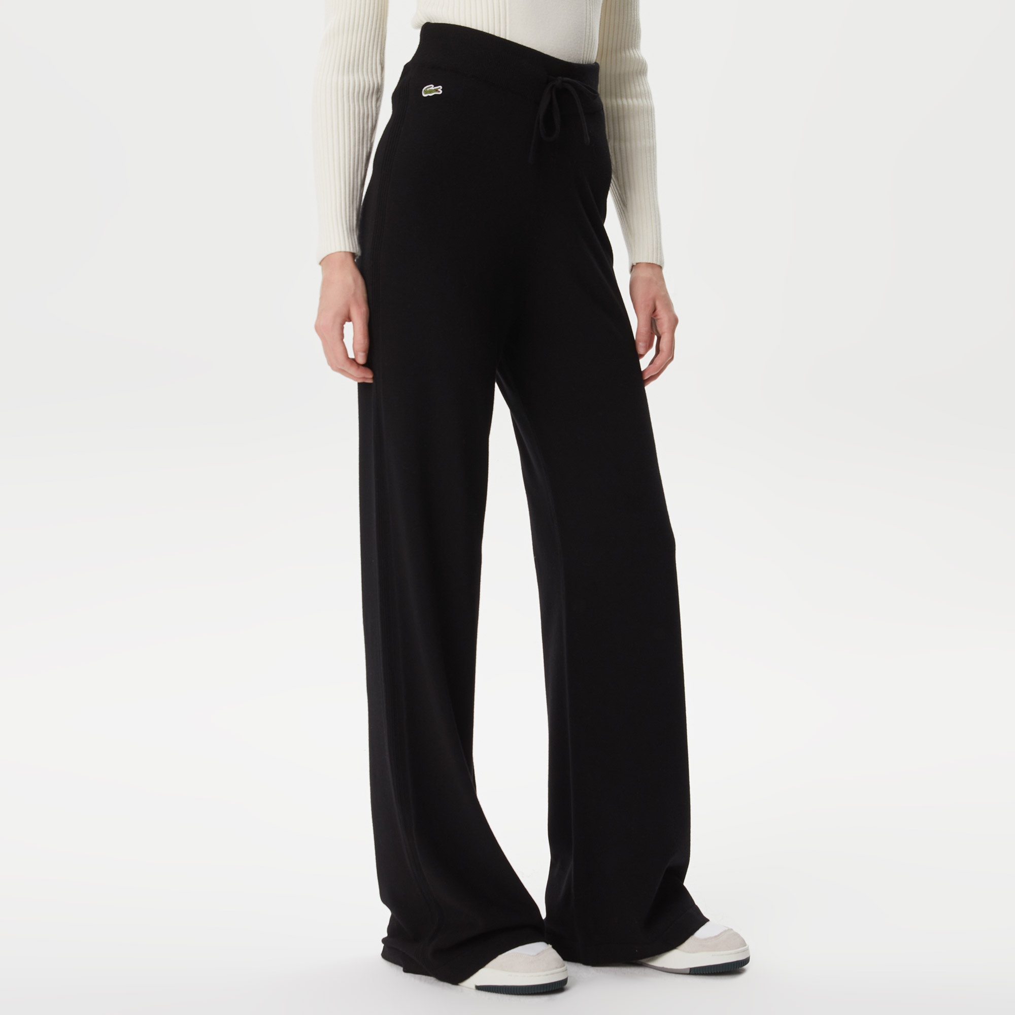 Lacoste Kadın Straight Fit Siyah Pantolon