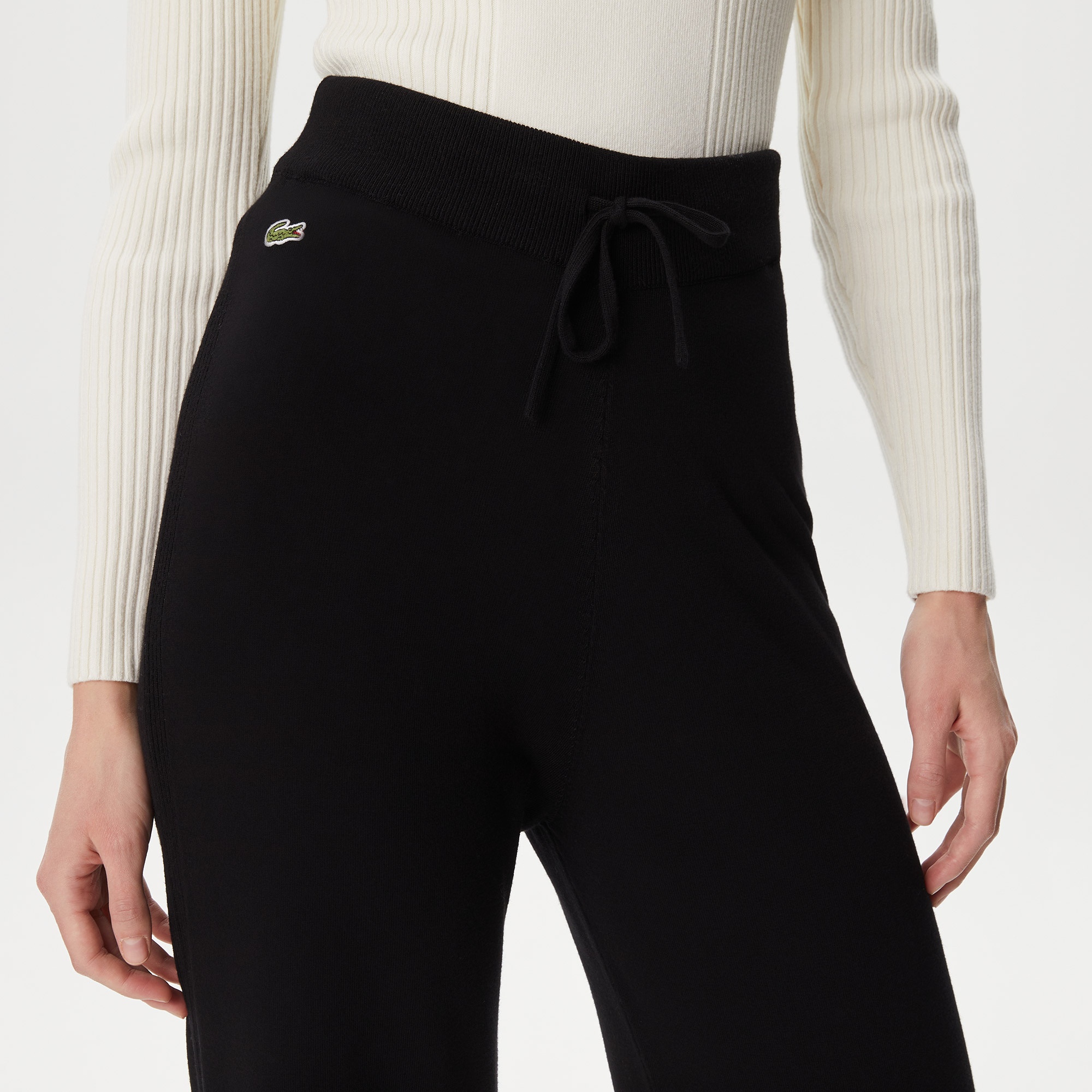 Lacoste Kadın Straight Fit Siyah Pantolon