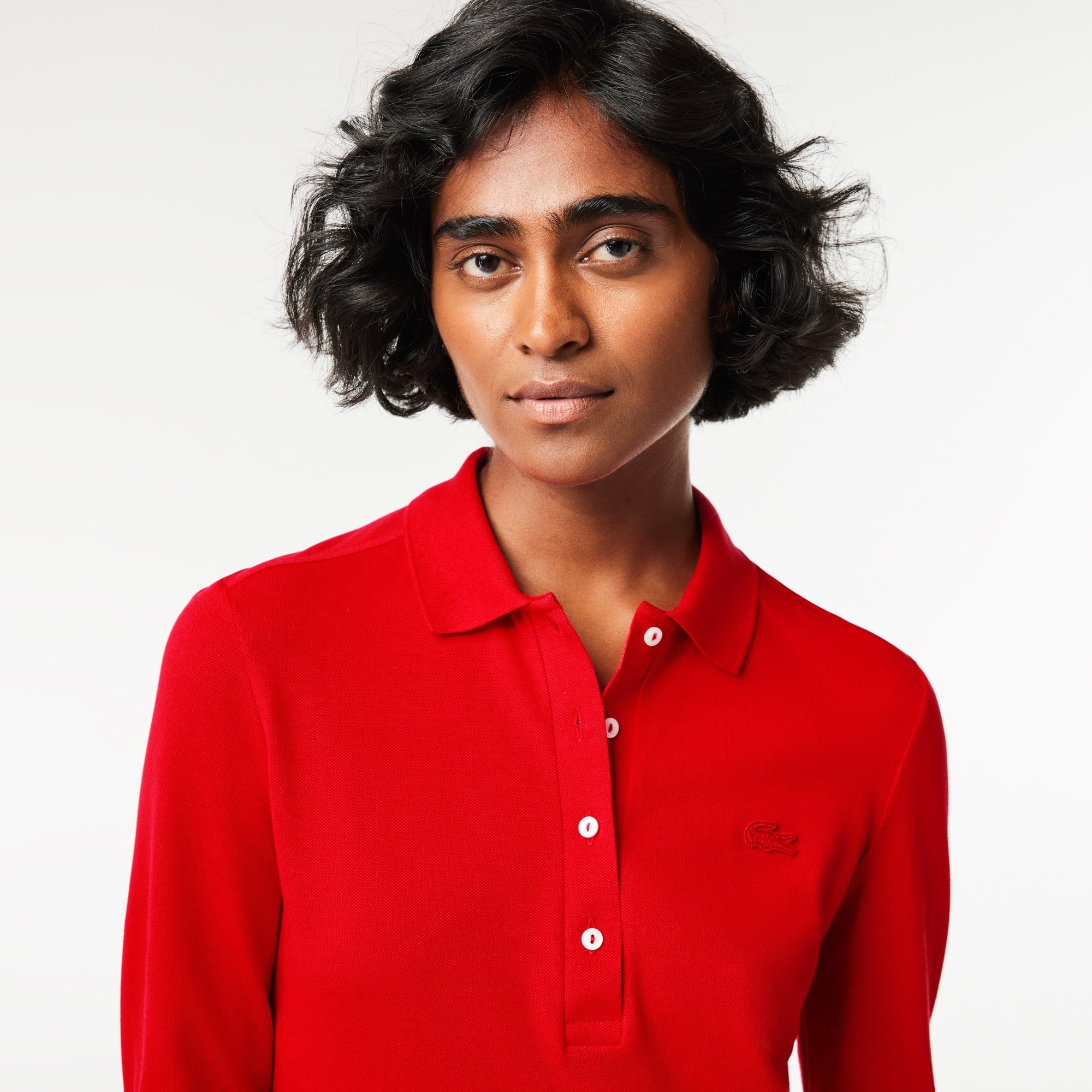 Lacoste Kadın Slim Fit Kırmızı Polo