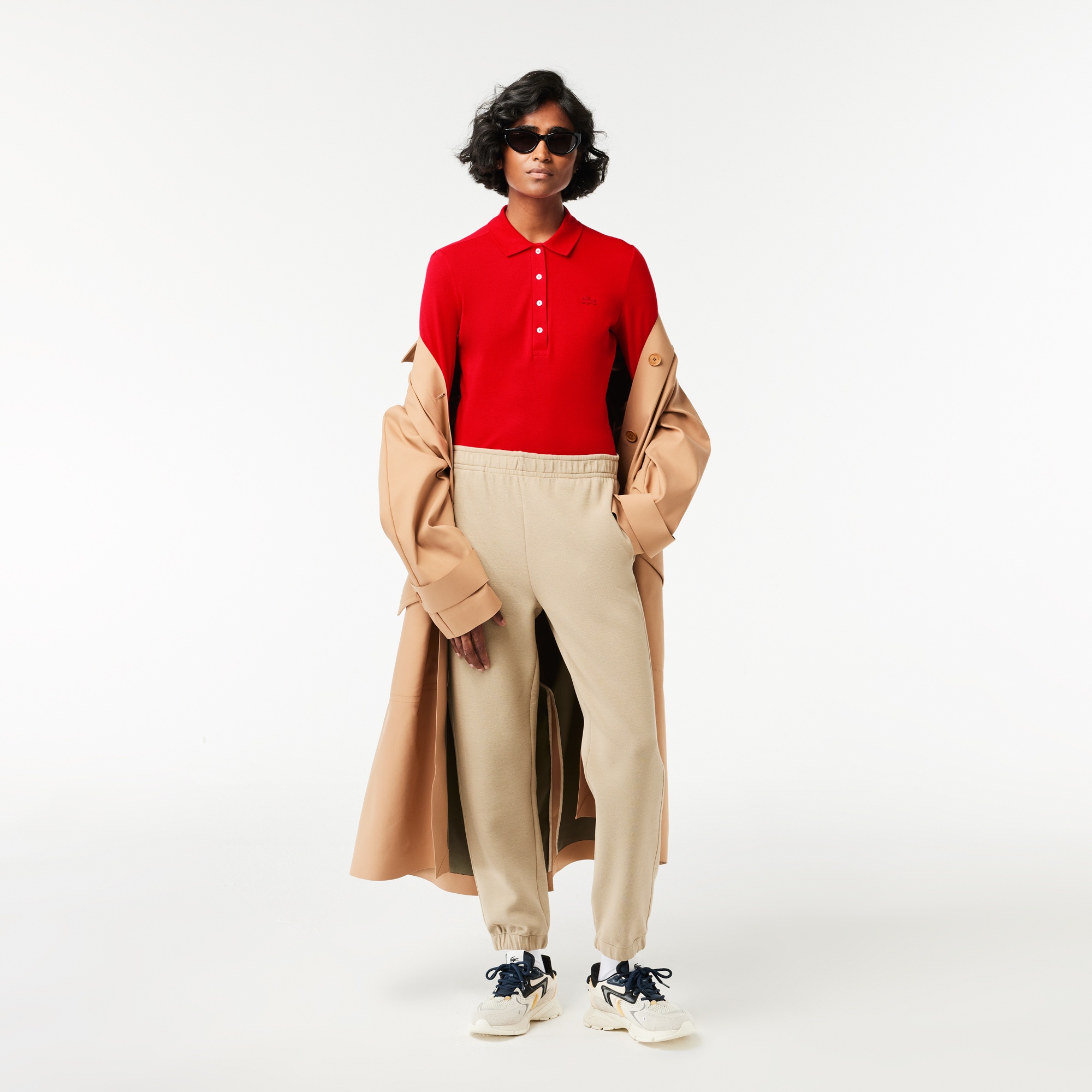 Lacoste Kadın Slim Fit Kırmızı Polo