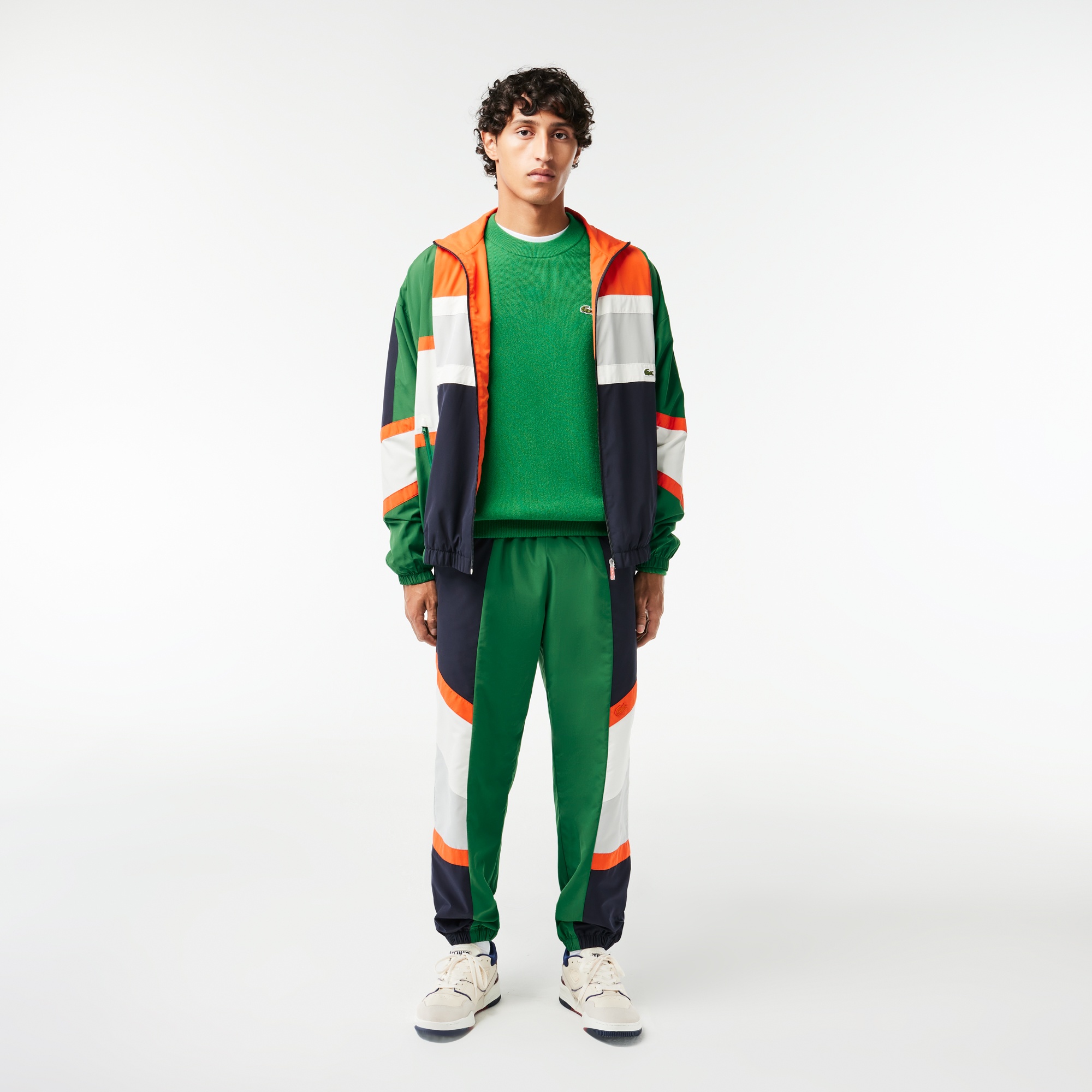 Lacoste Erkek Relaxed Fit Uzun Kollu Bisiklet Yaka Yeşil Triko