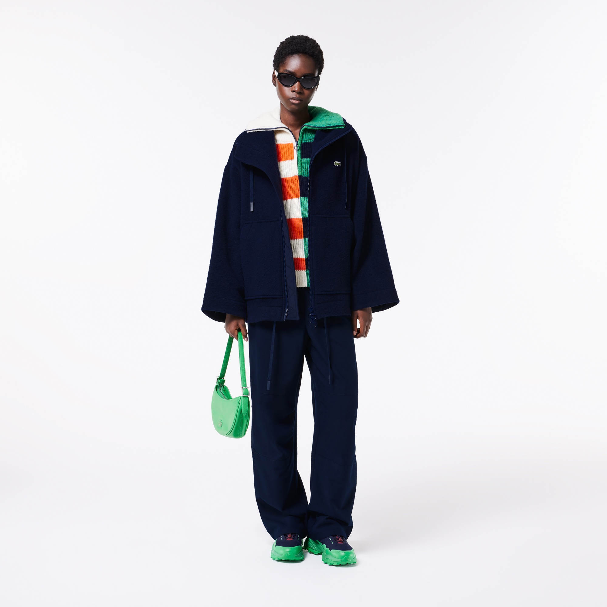 Lacoste Kadın Kapüşonlu Lacivert Mont